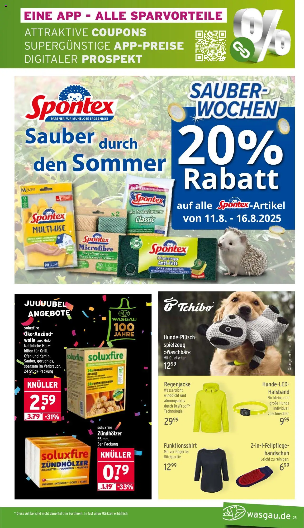 Wasgau Prospekt 	 - gültig ab dem 11.08.2025 | Seite: 25 | Produkte: Ofen, Regenjacke