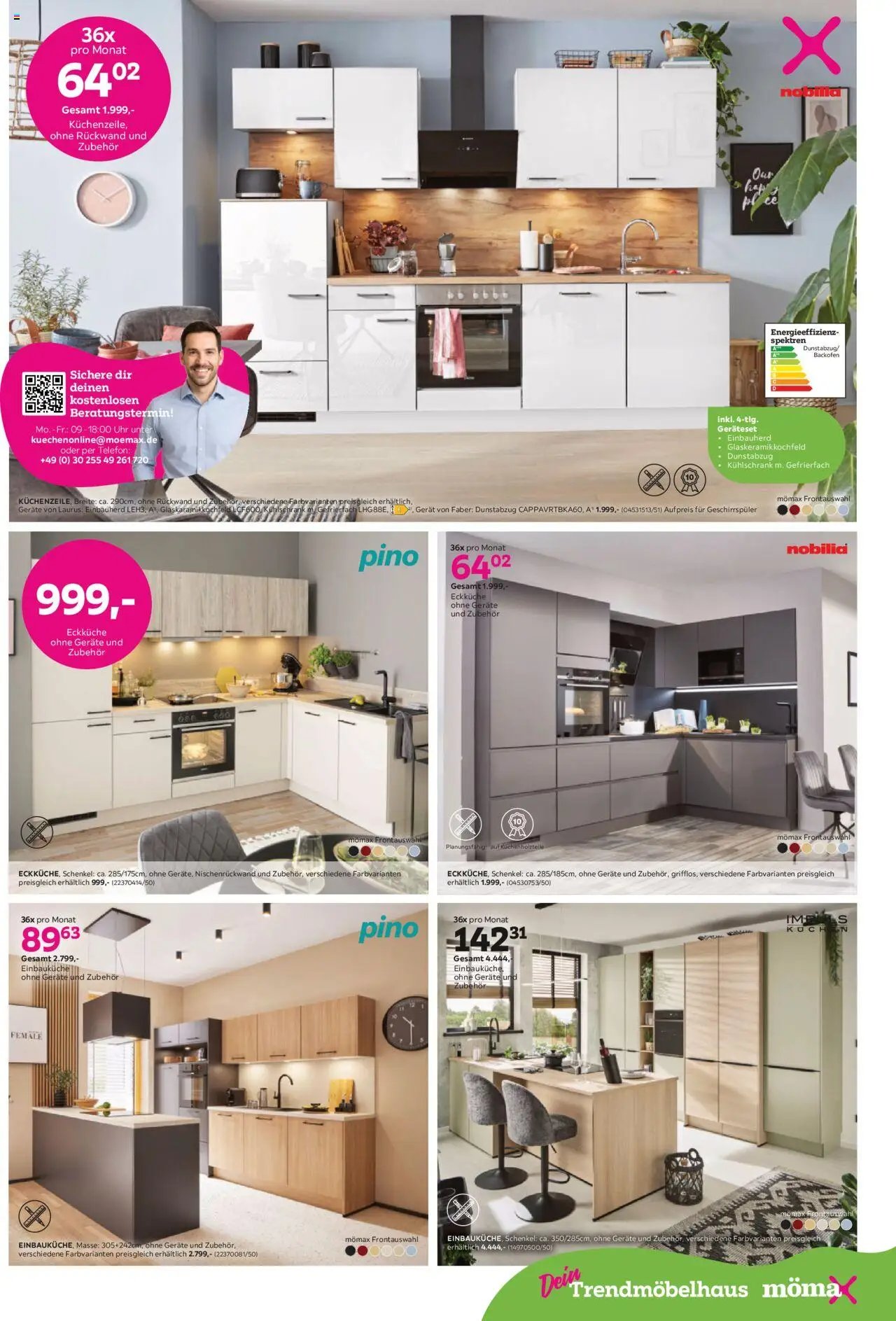 Mömax Prospekt 	 – gültig ab 20.10.2025 | Seite: 3 | Produkte: Einbauküche, Dunstabzug, Kuchen, Uhr