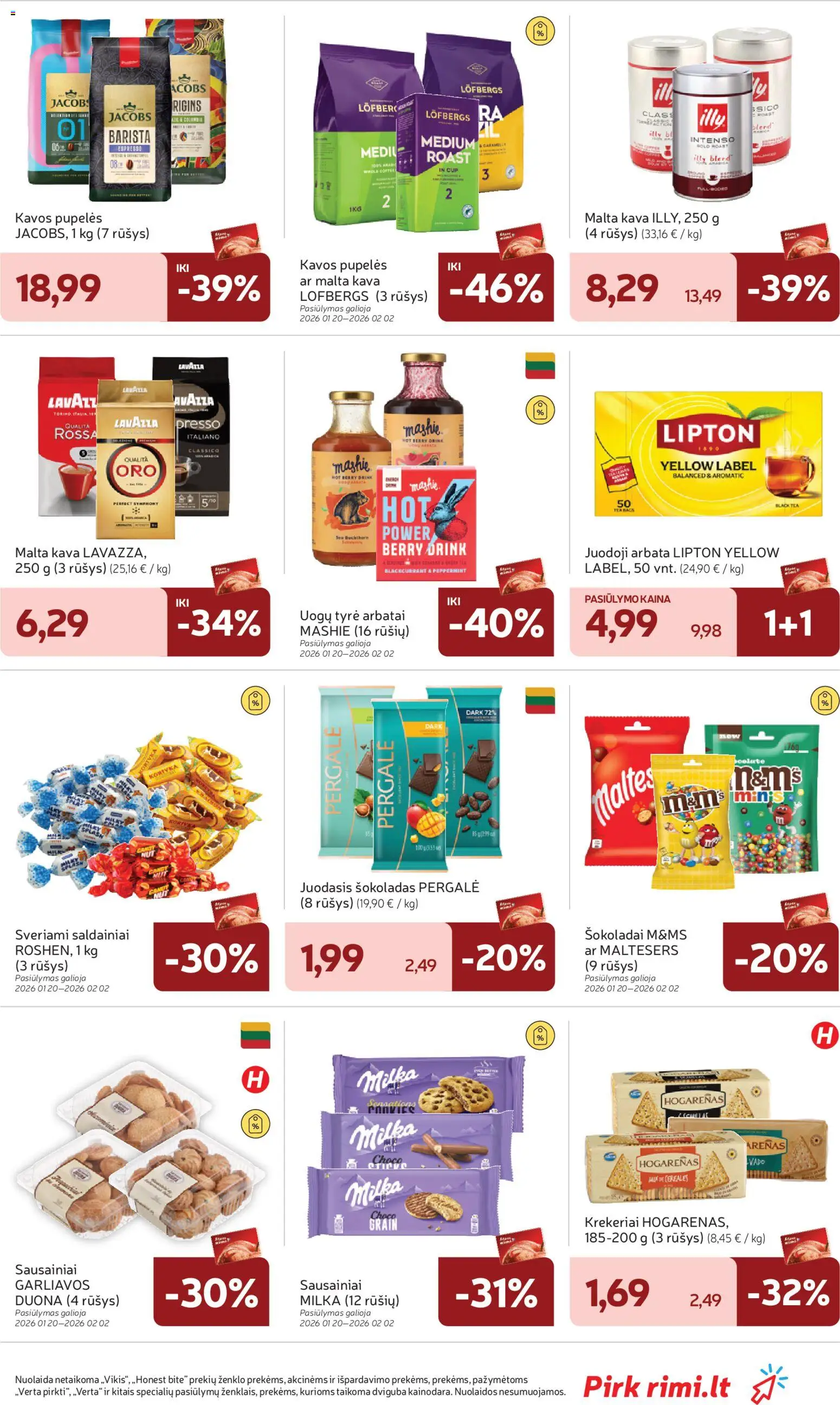 Rimi akcijos nuo 27.01.2026 | Puslapis: 19 | Prekių: Kavos pupelės, Duona, Kava, Šokoladas