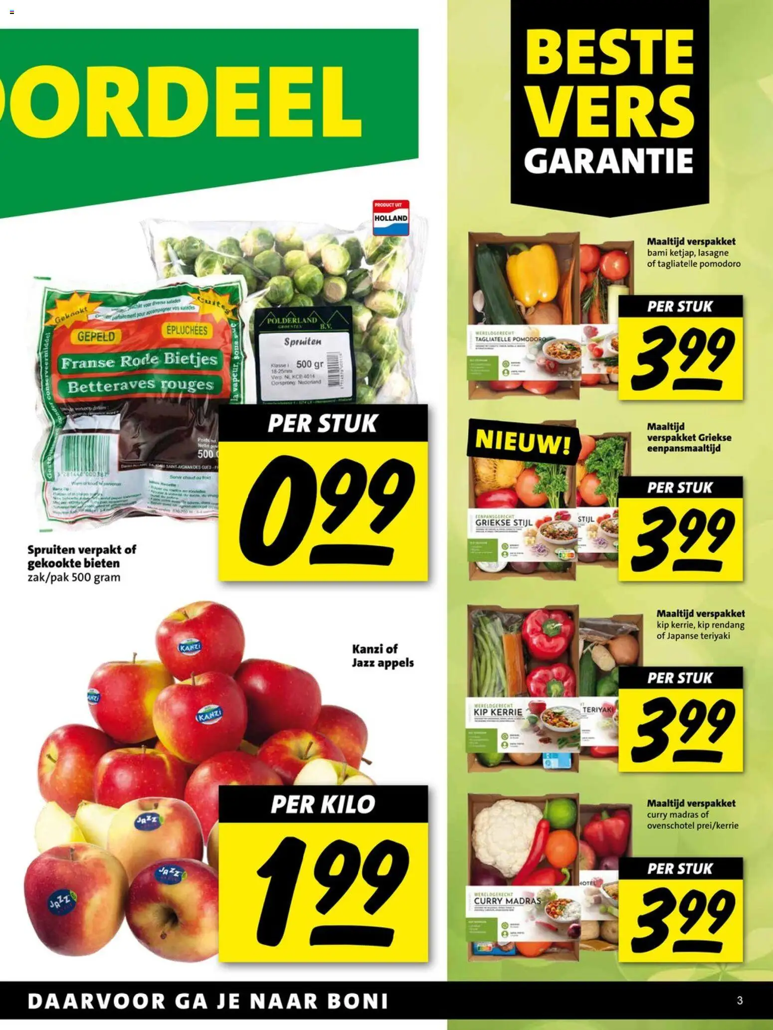 {H1} | Pagina: 3 | Producten: Appels, Lasagne, La, Kip