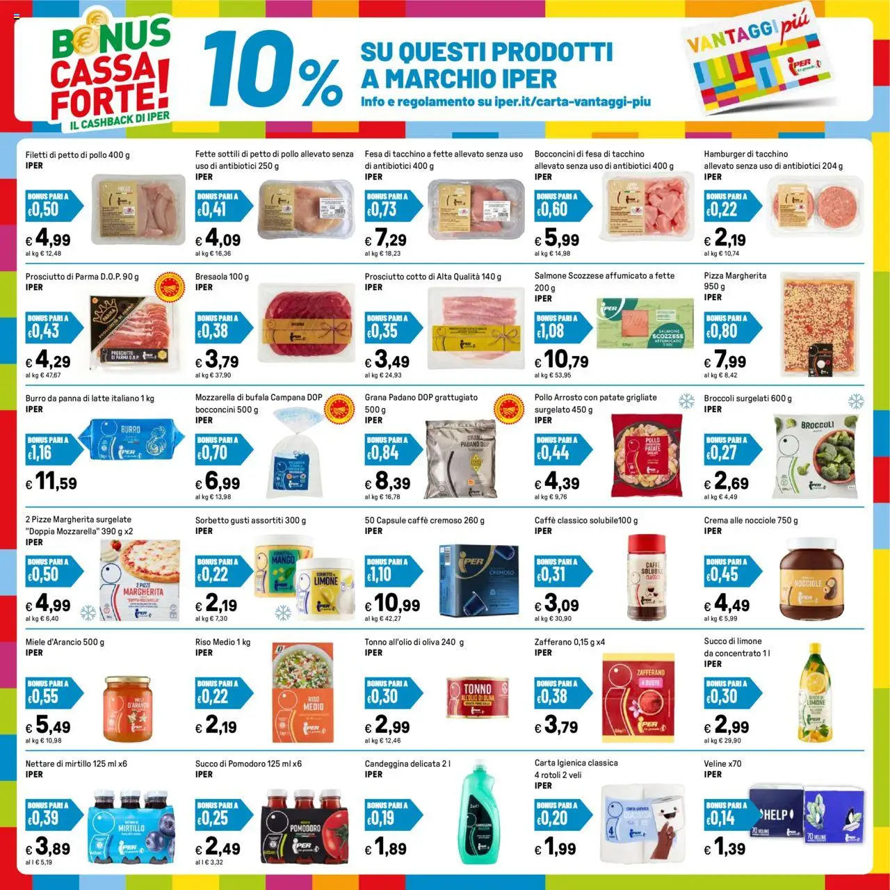 Volantino Iper del 13.06.2025 | Pagina: 13 | Prodotti: Tacchino, Pomodoro, Tonno, Hamburger