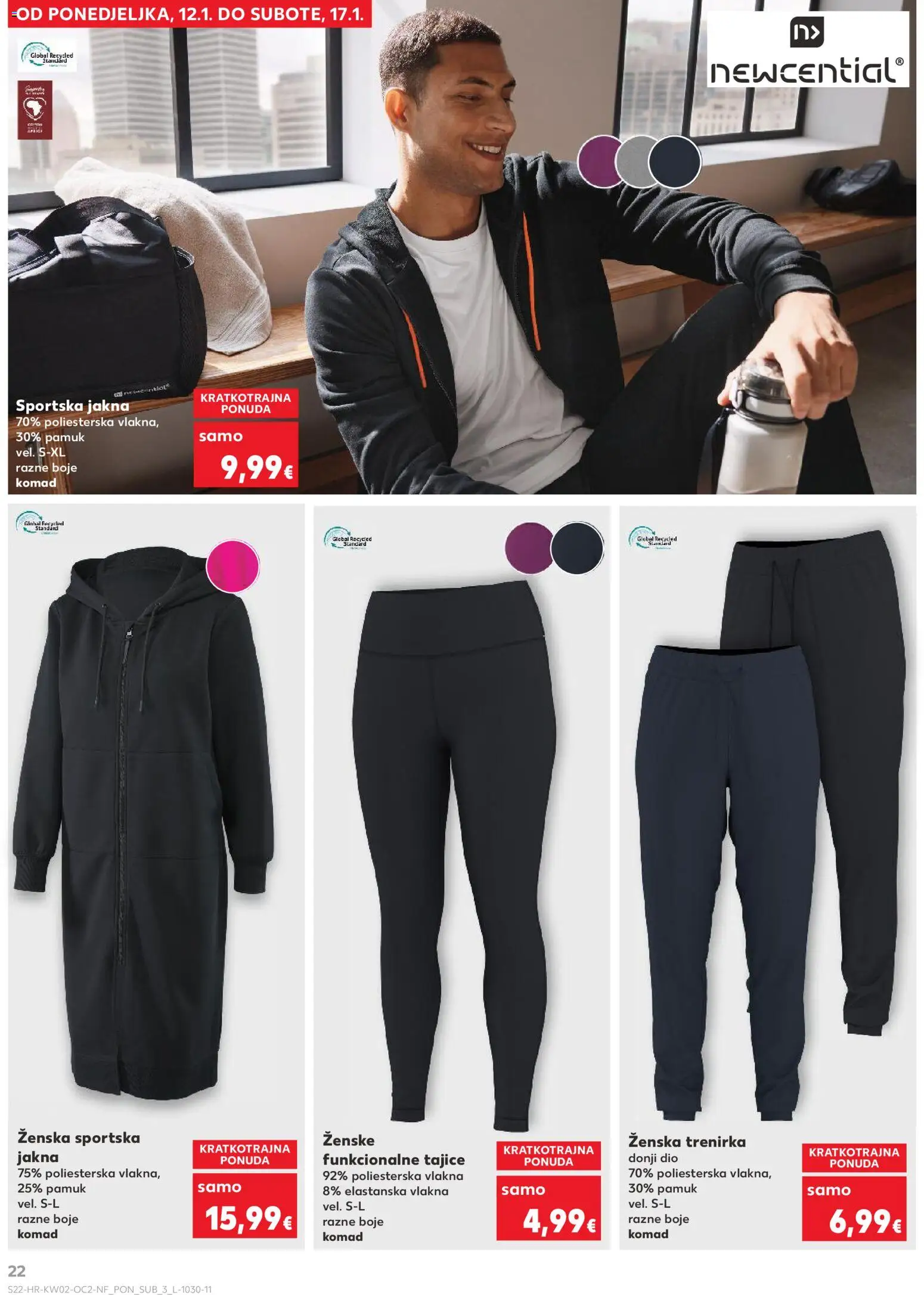Kaufland katalog | vrijedi od 07.01.2026 | Stranica: 22 | Proizvodi: Jakna, Tajice, Trenirka