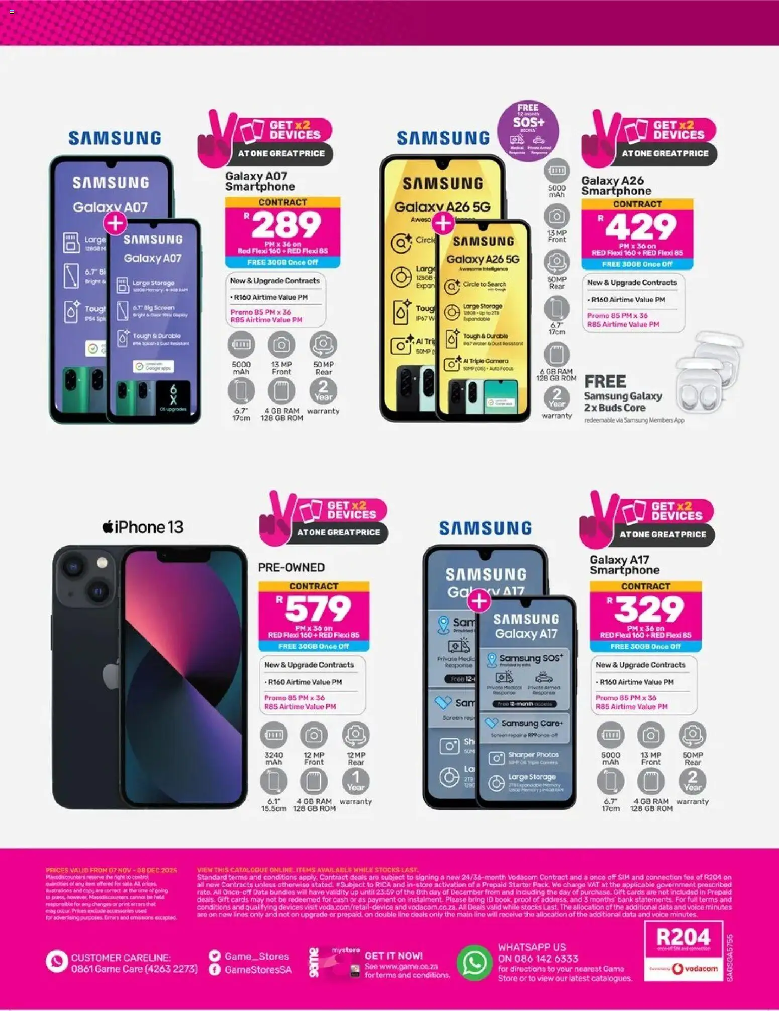 New Game catalogue – valid from 07.11.2025 | Page: 12 | Products: Data, Sim, Smartphone, Camera