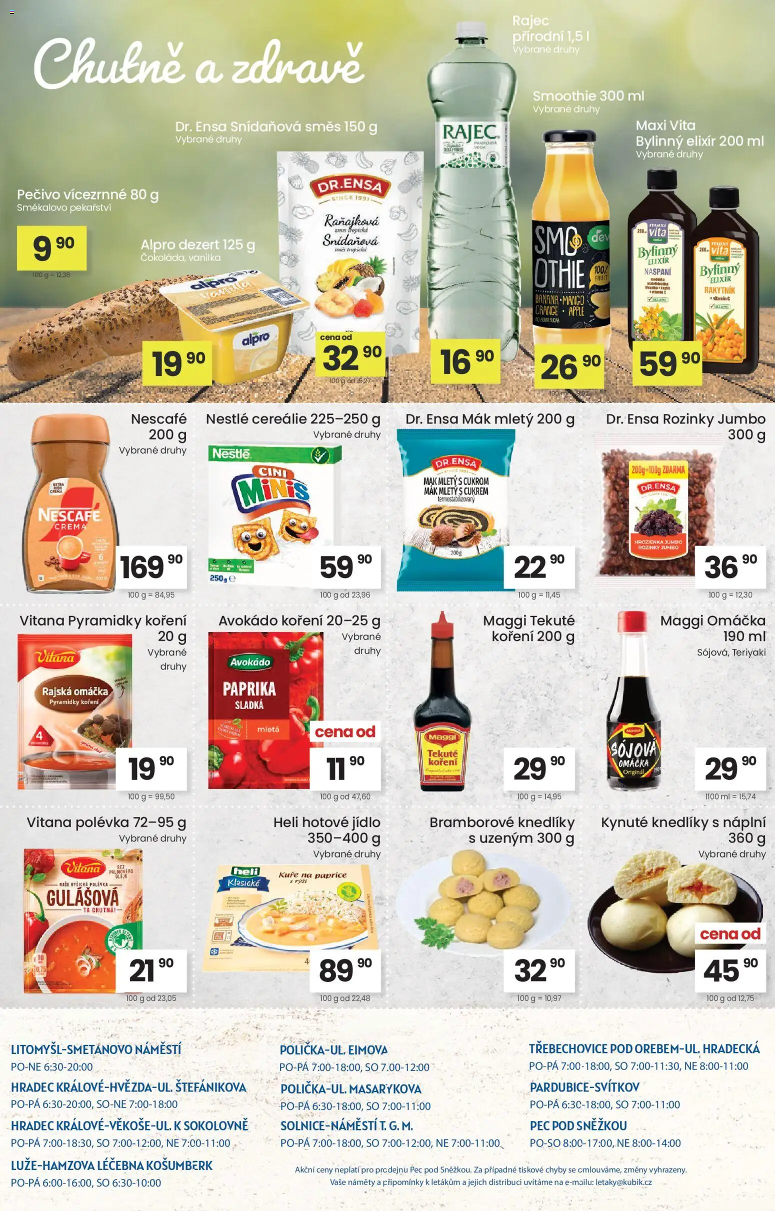 Kubík leták od 17.02.2026 | Strana: 4 | Produkty: Rozinky, Nescafé, Avokádo, Kuře