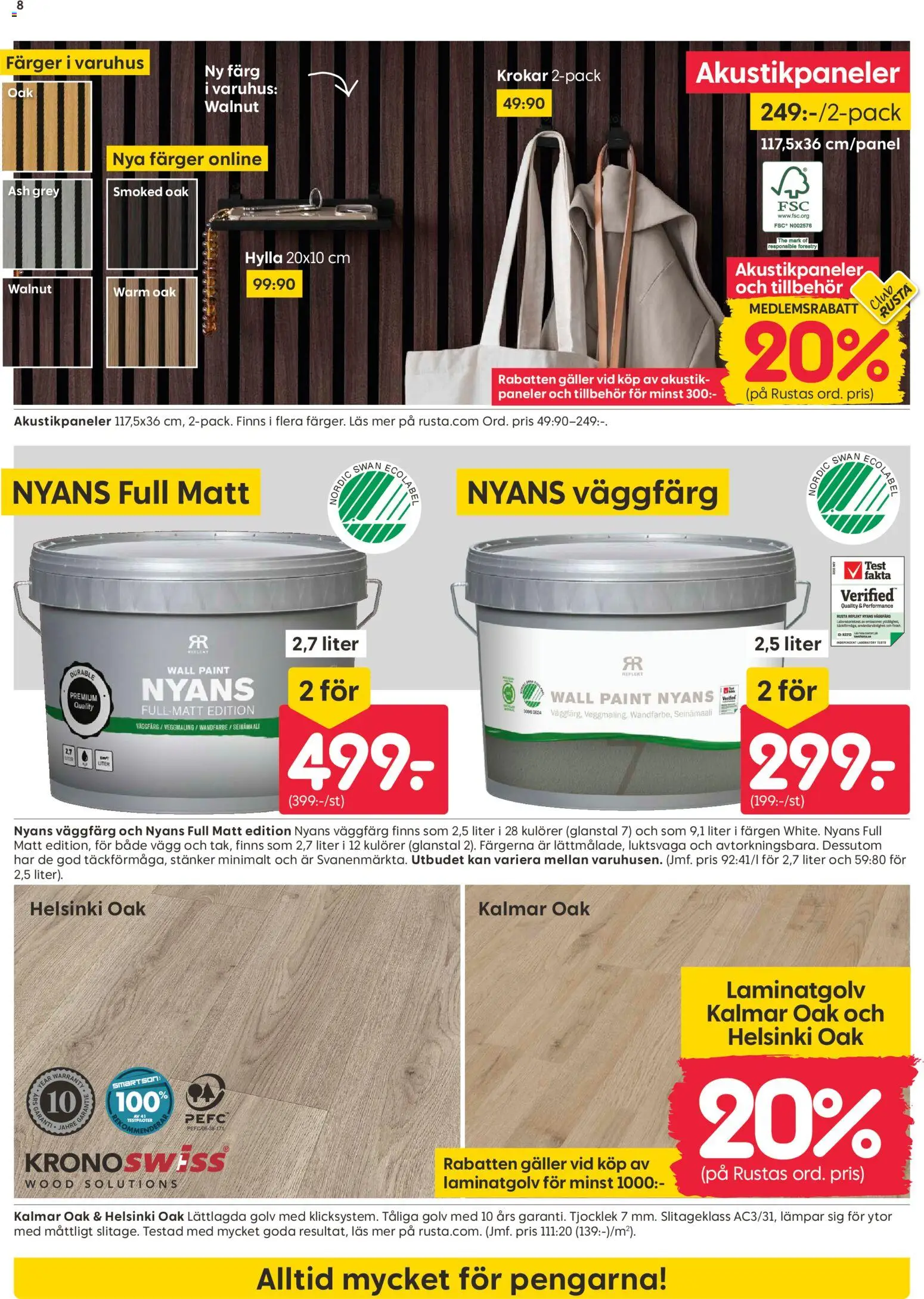 Rusta reklamblad aktuell från 23.03.2026 | Sida: 8 | Produkter: Galler, Hylla