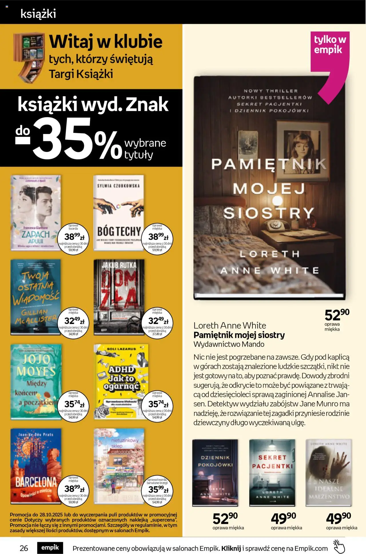 Empik promocje - Tom kultury Książki od 15.10.2025 | Strona: 26 | Produkty: Książki, Zapach