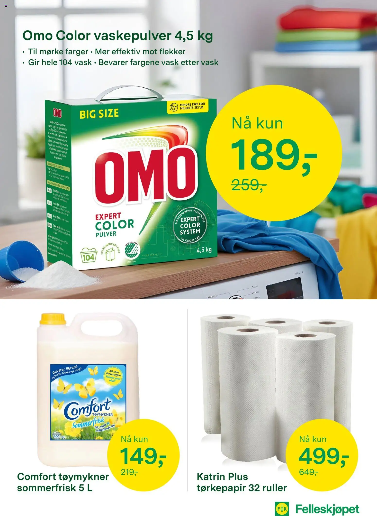 {H1} | Side: 9 | Produkter: Vaskepulver, Tøymykner, Vask, Eske