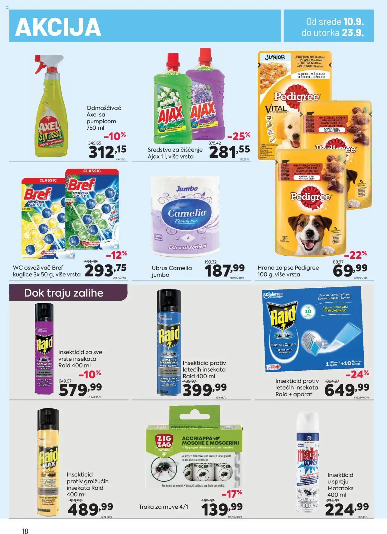 PerSu katalog - važi od 10.09.2025 | Strana: 18 | Proizvode: Pedigree, Hrana za pse, Ubrus, Pile