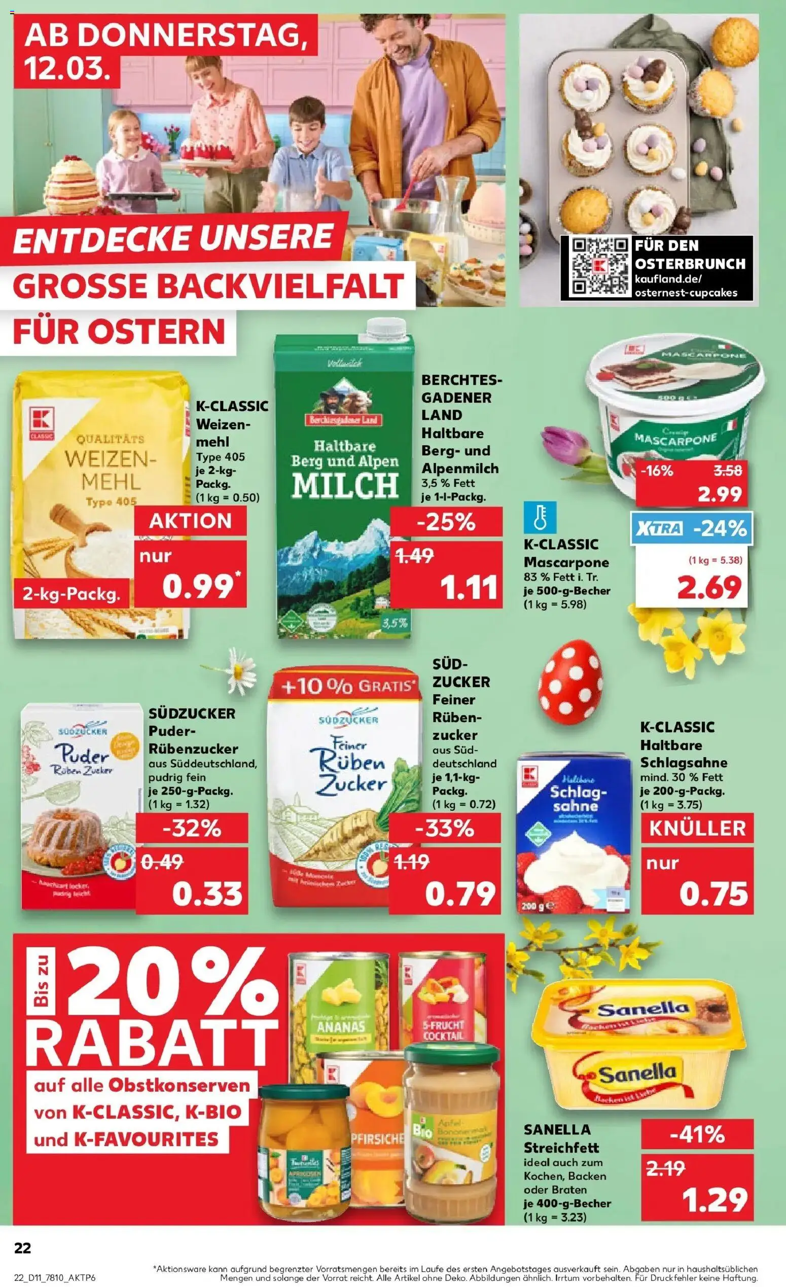 Kaufland Prospekt München	 – gültig ab 09.03.2026 | Seite: 34 | Produkte: Mehl, Mascarpone, Puder, Weizenmehl