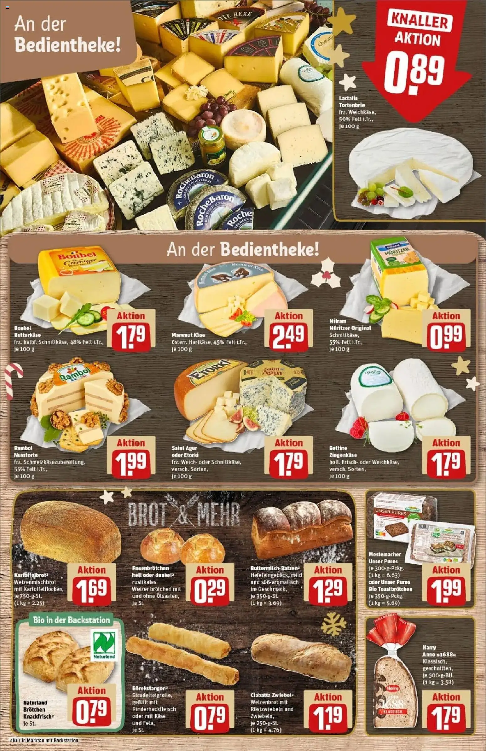 Rewe prospekt Elsterwerda	 – gültig ab 23.11.2025 | Seite: 15 | Produkte: Käse, Toast, Ziegenkäse, Brot