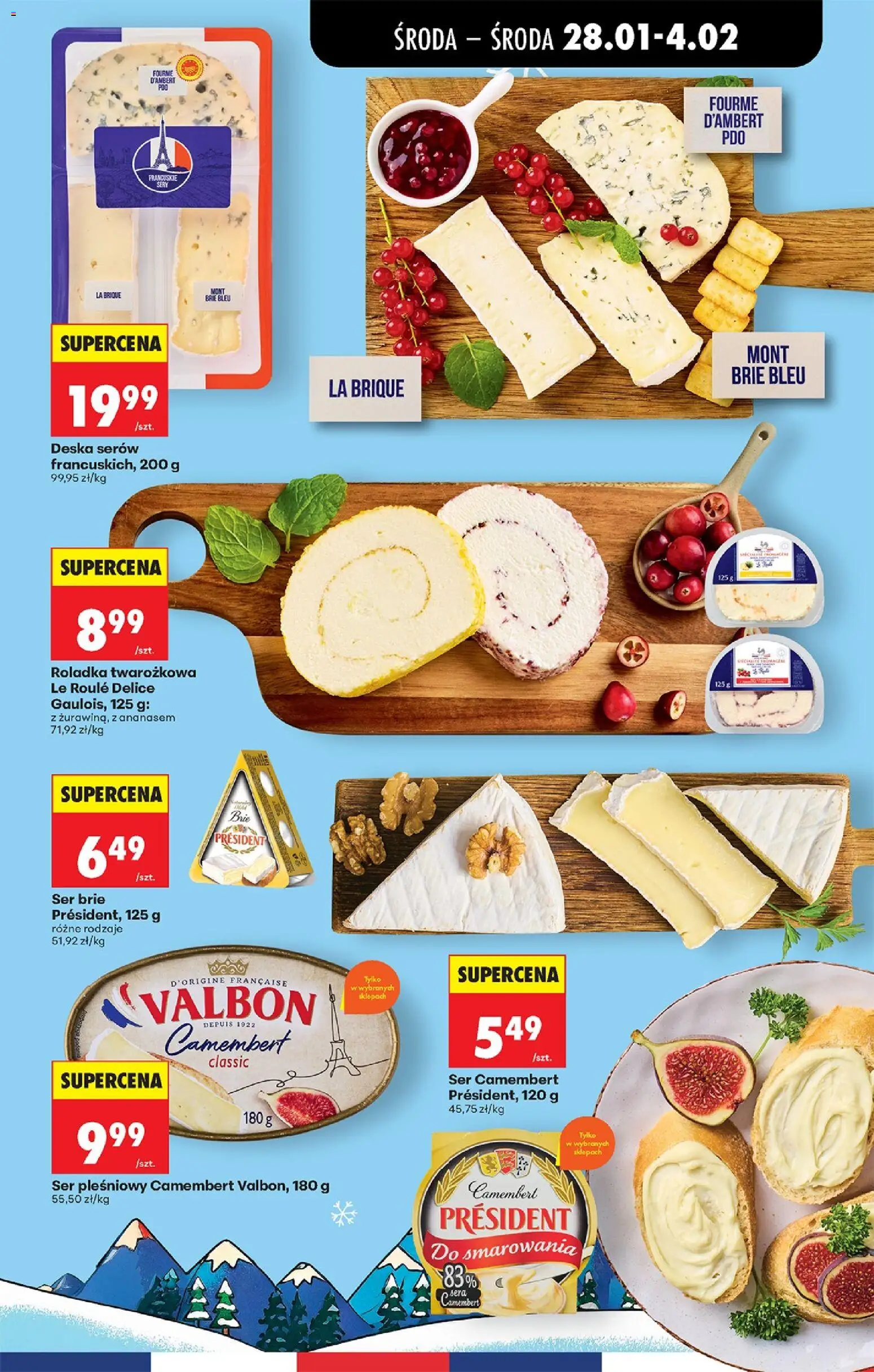 Biedronka gazetka - Oferta w tym tygodniu od 28.01.2026 | Strona: 39 | Produkty: Ser pleśniowy, Deska serów, Ser, Ser brie