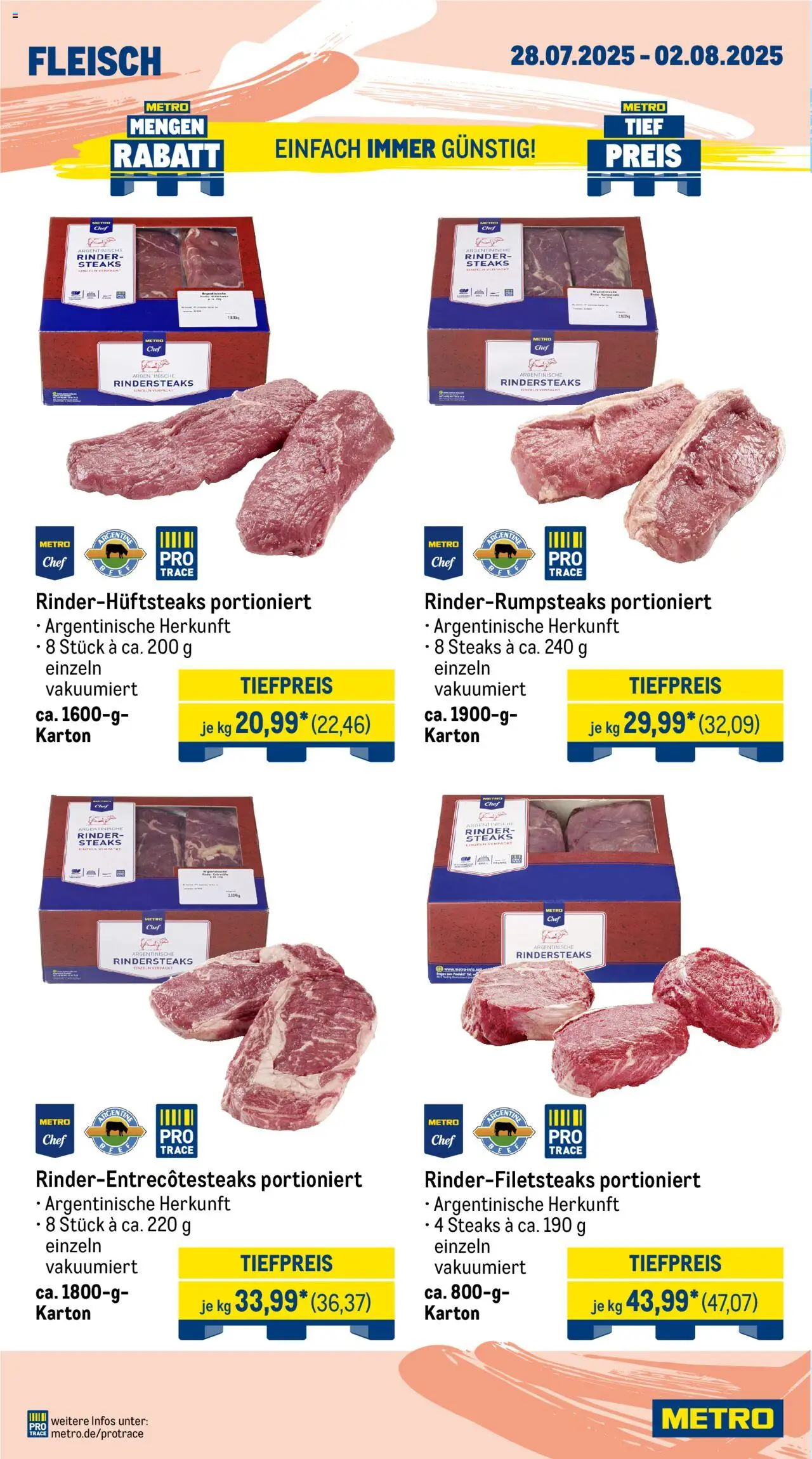 Metro Prospekt 	 - gültig ab dem 28.07.2025 | Seite: 4 | Produkte: Fleisch