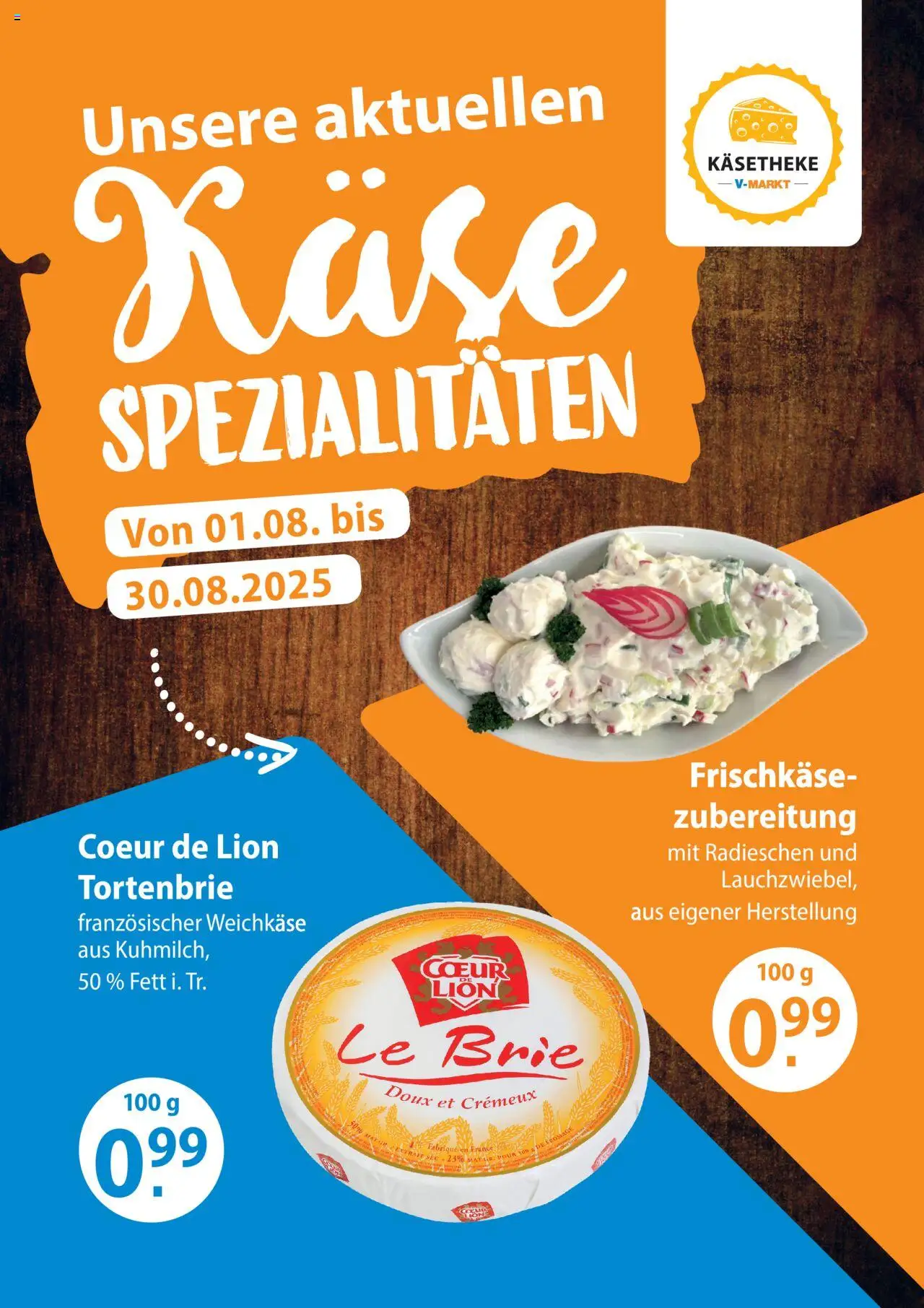 V-Markt - Metzgerei August 2025 - gültig ab dem 01.08.2025 | Seite: 2 | Produkte: Käse, Frischkase