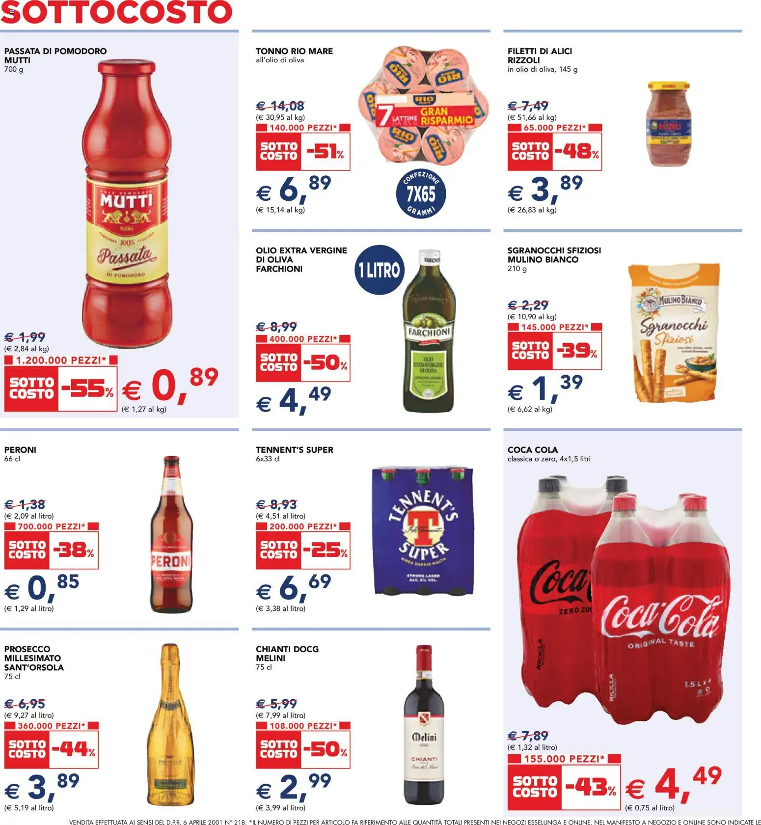 Volantino Esselunga S del 07.11.2025 | Pagina: 4 | Prodotti: Tennent's, Prosecco, Tonno, Alici