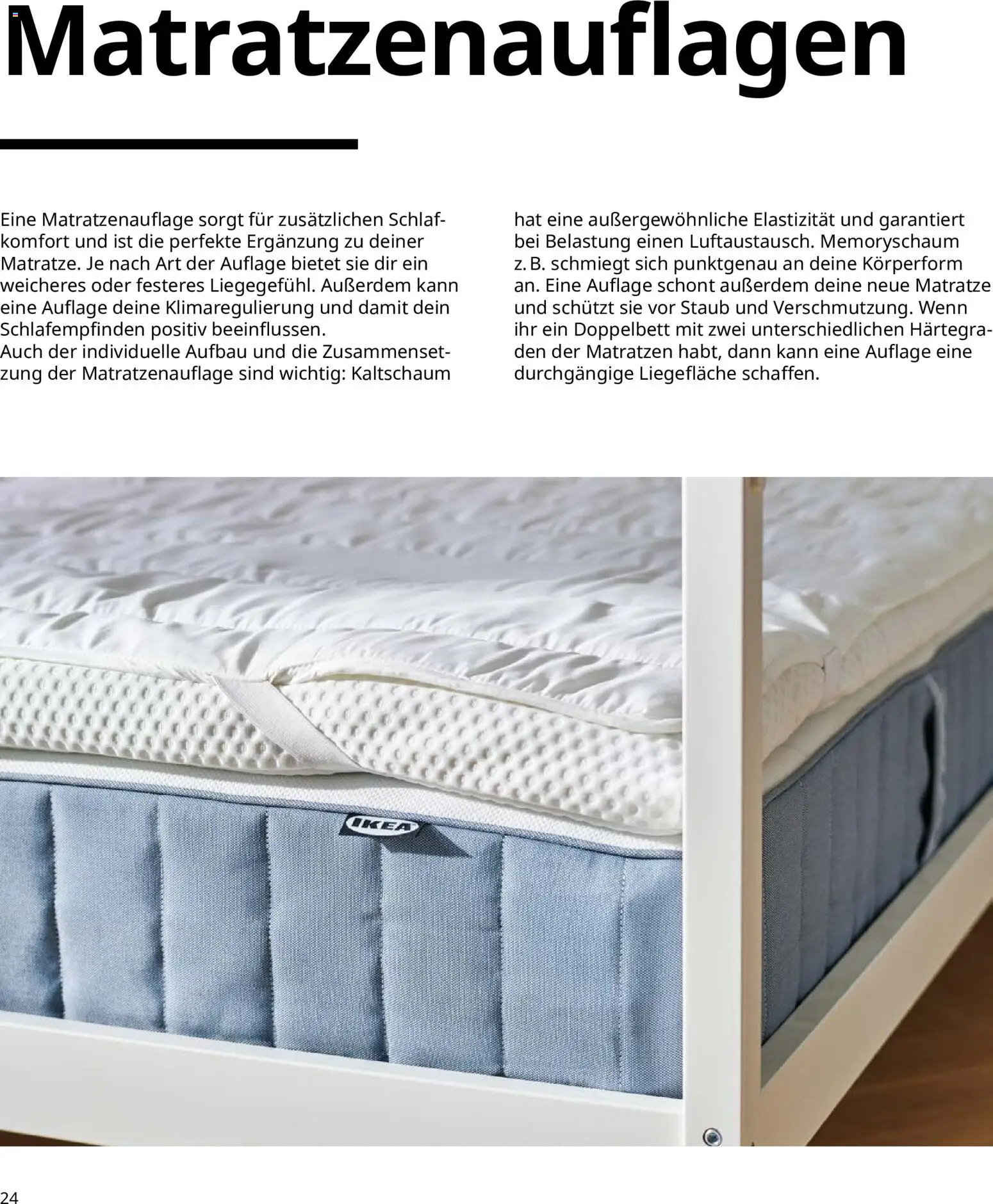 Ikea Prospekt  Schlafkomfort	 – gültig ab 30.09.2025 | Seite: 24 | Produkte: Matratze, Doppelbett