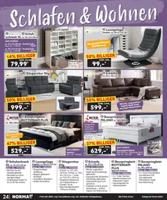 Norma Bestellmagazin Dezember 2025 ab 01.12.2025 gültig | Seite: 24 | Produkte: Sitzgarnitur, Relaxsessel, Topper, Schrank