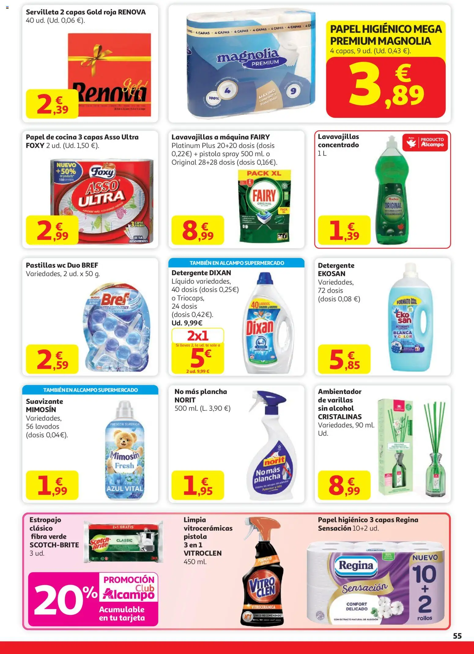 Alcampo - HG Unico │ válido desde el 11.12.2025 | Página: 55 | Productos: Detergente, Papel higienico, Té, Cocina