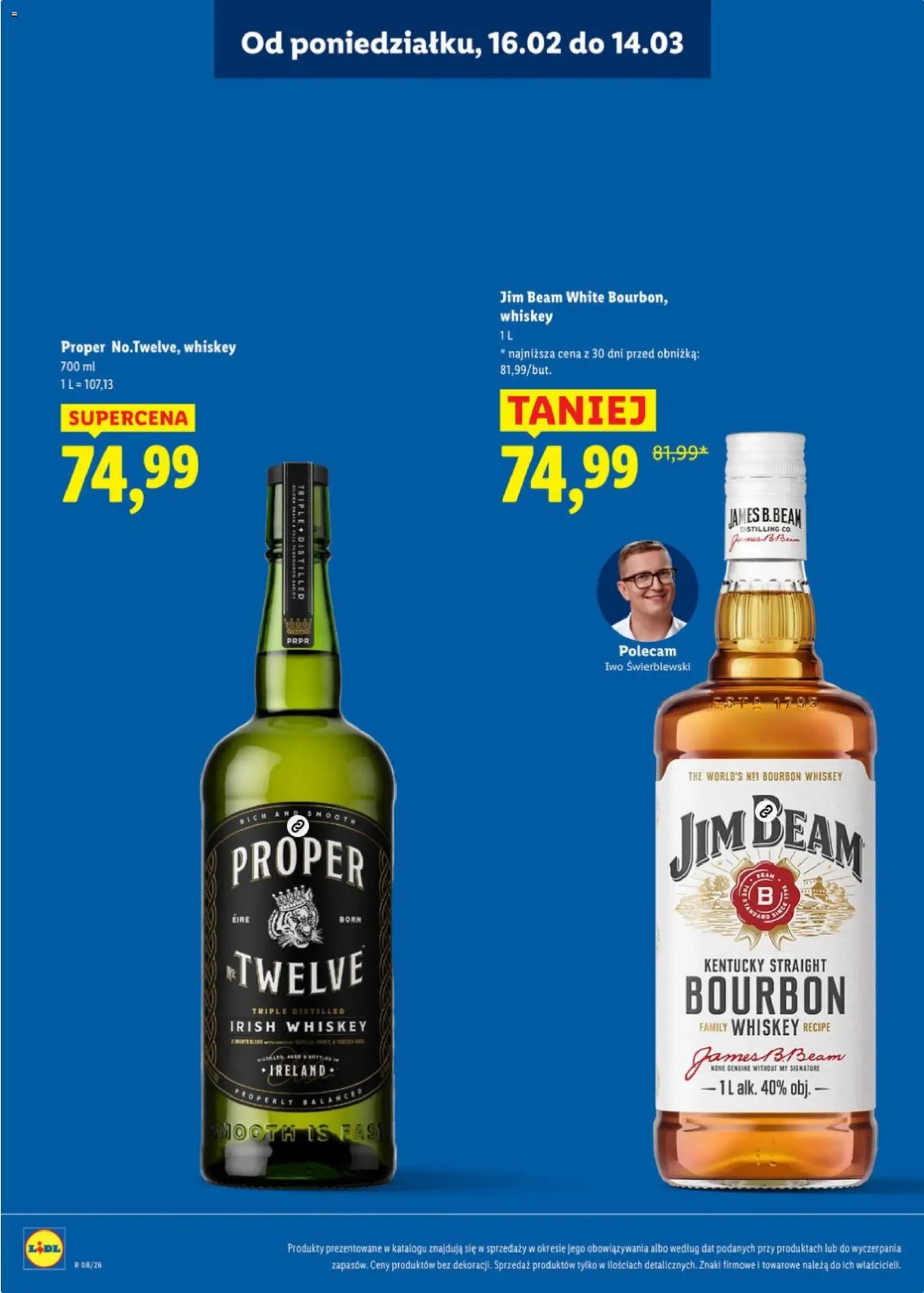 Lidl Katalog alkoholi mocnych od 16.02.2026 | Strona: 10 | Produkty: Bourbon, Jim Beam