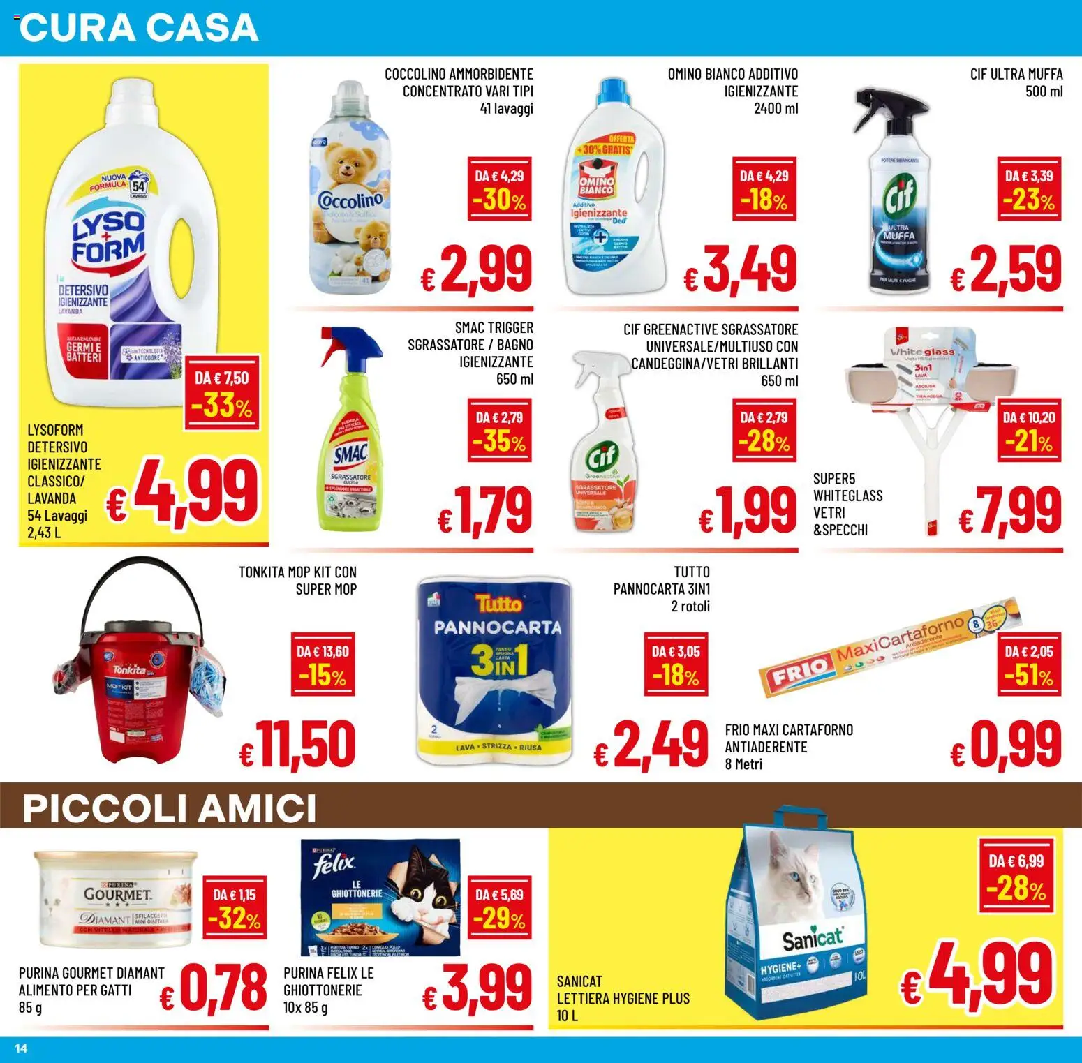 Volantino A&O del 10.11.2025 | Pagina: 14 | Prodotti: Sgrassatore, Acqua, Lavanda, Bagno