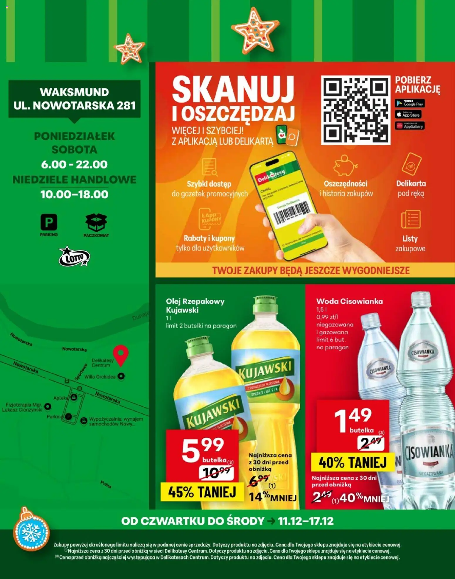 Delikatesy Centrum Gazetka - Waksmund Otwarcie od 11.12.2025 | Strona: 4 | Produkty: Olej rzepakowy, Delikatesy, Olej, Woda