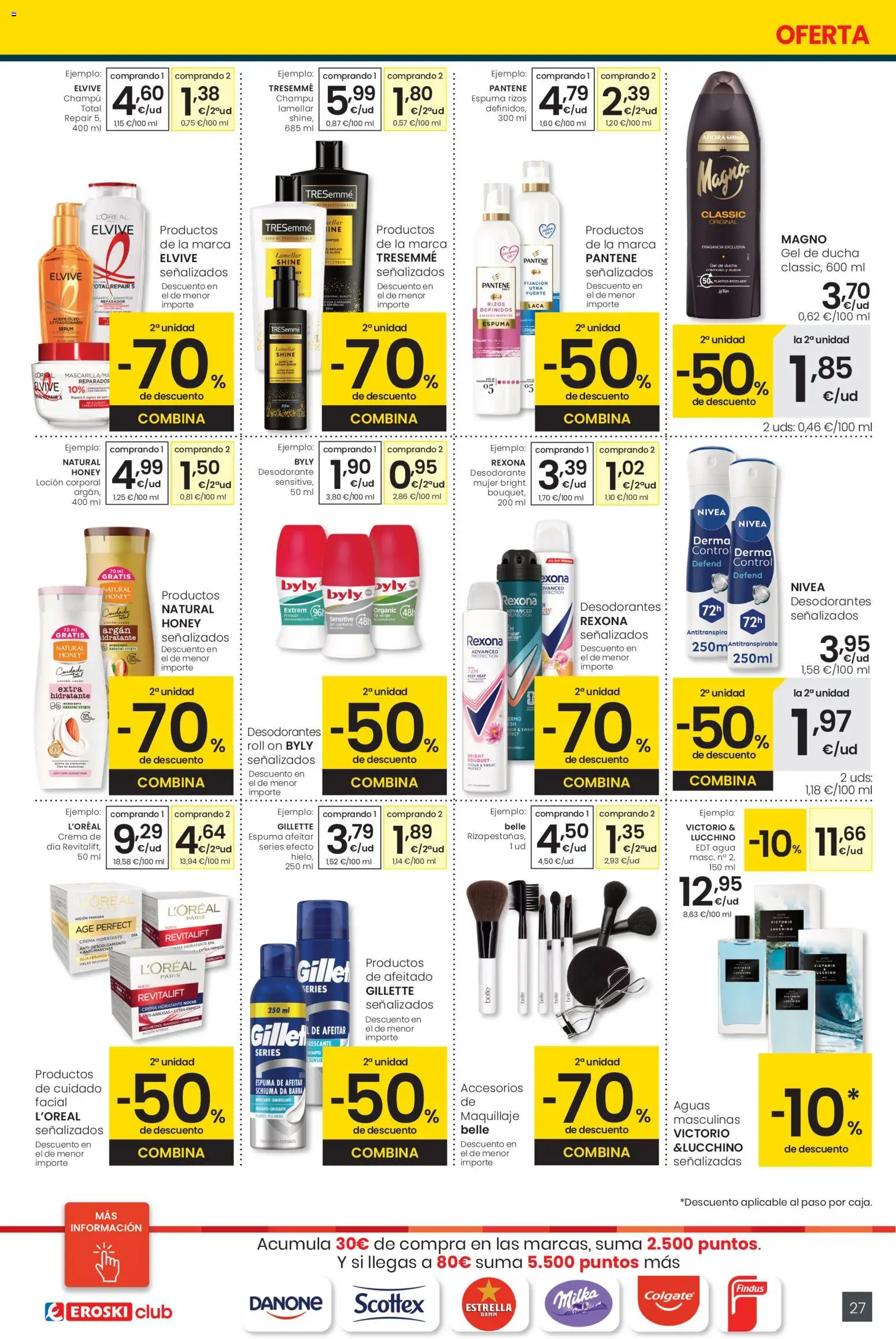 Eroski folleto │ válido desde el 13.11.2025 | Página: 27 | Productos: Fragancia, Desodorante, Crema de día, Ducha