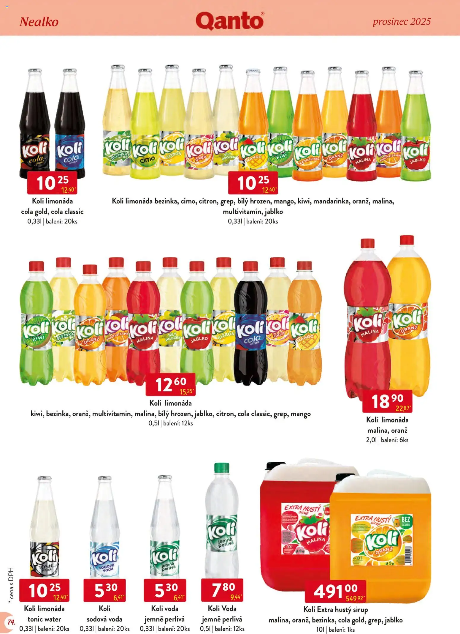 Astur & Qanto leták - Velkoobchod 12/2025 od 01.12.2025 | Strana: 74 | Produkty: Limonáda, Tonic Water, Tonic, Citron