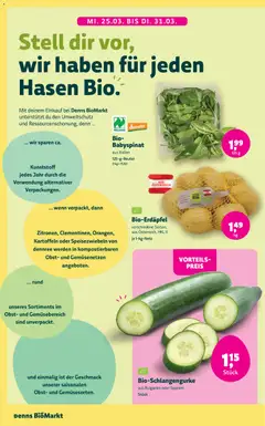 Denns BioMarkt Angebote ab 25.03.2026 gültig | Seite: 6 | Produkte: Kartoffeln, Obst