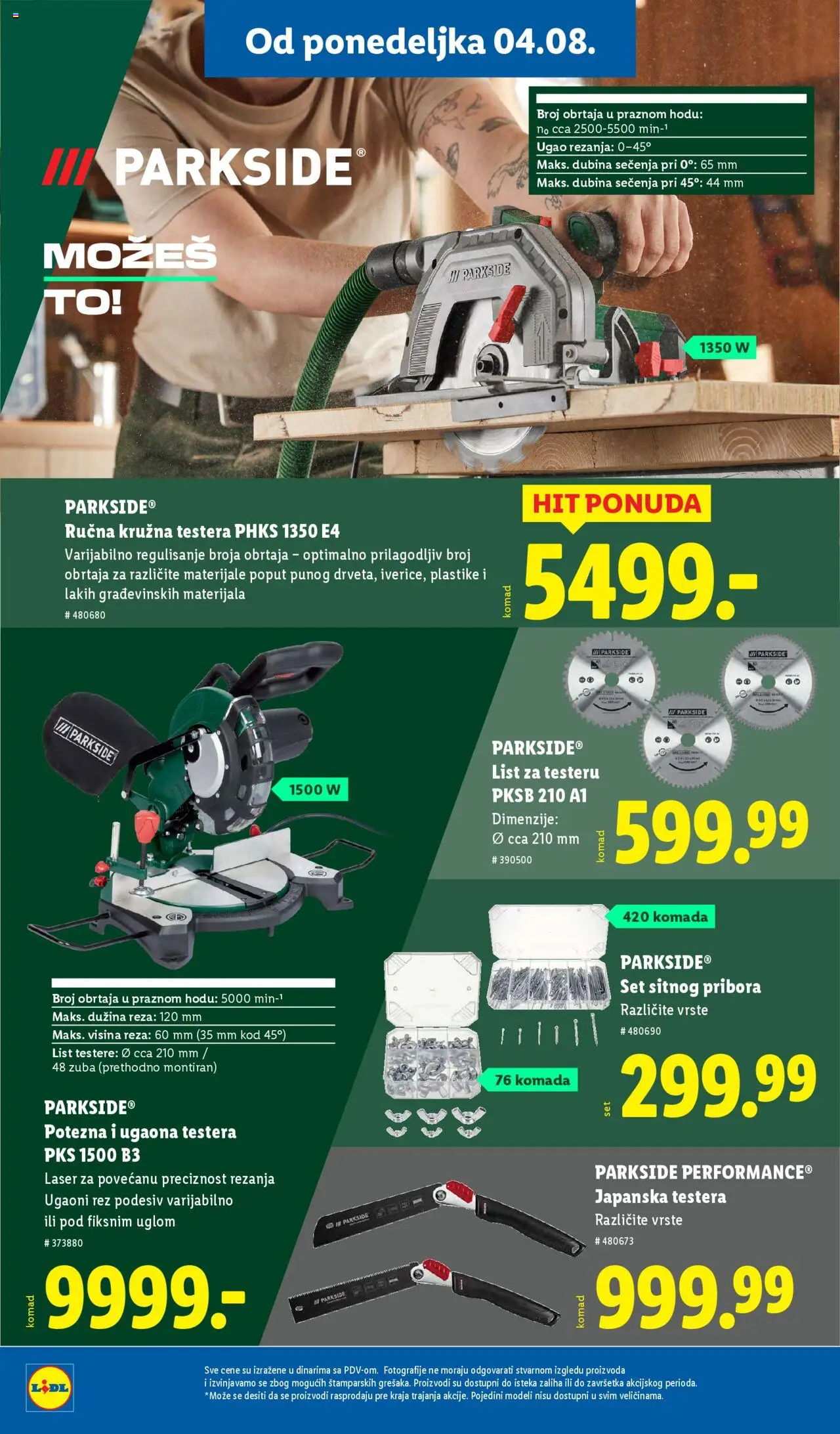 Lidl katalog - važi od 31.07.2025 | Strana: 24 | Proizvode: Parkside, Kružna testera