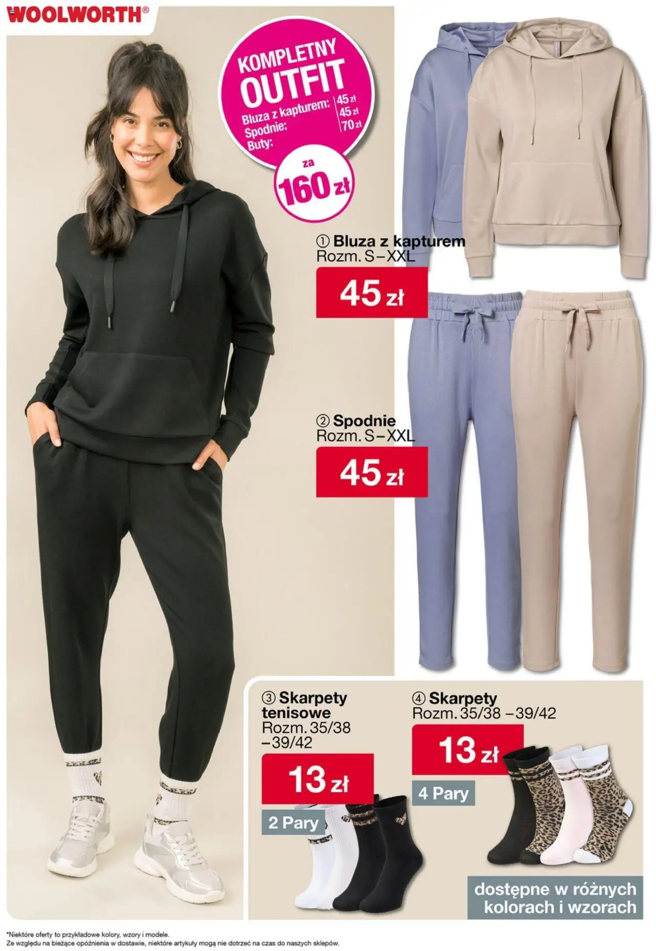 Woolworth Gazetka od 12.09.2025 | Strona: 12 | Produkty: Bluza z kapturem, Spodnie, Skarpety, Buty