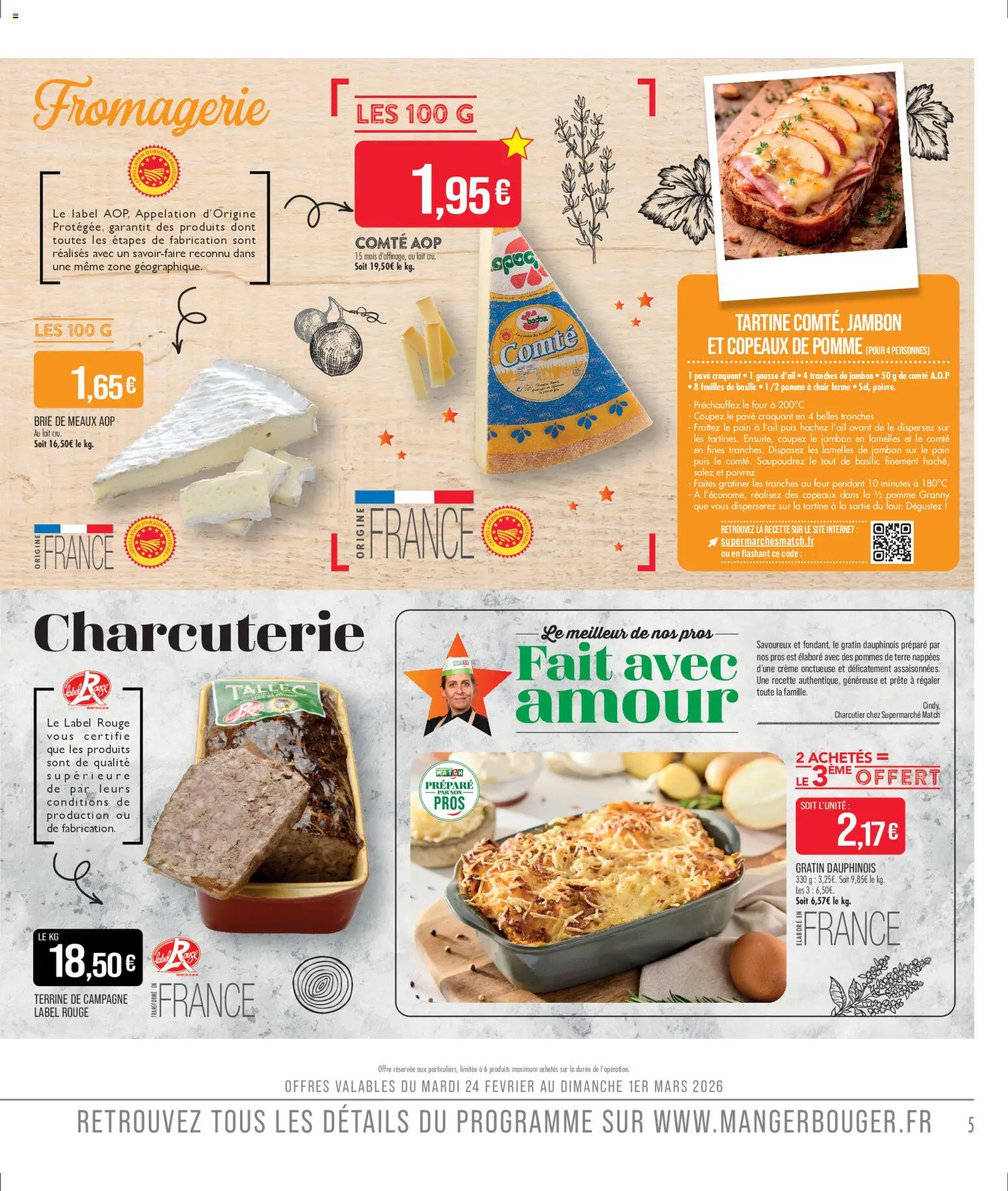 {H1} | Page: 7 | Produits: Four, Jambon, Brie, Crème