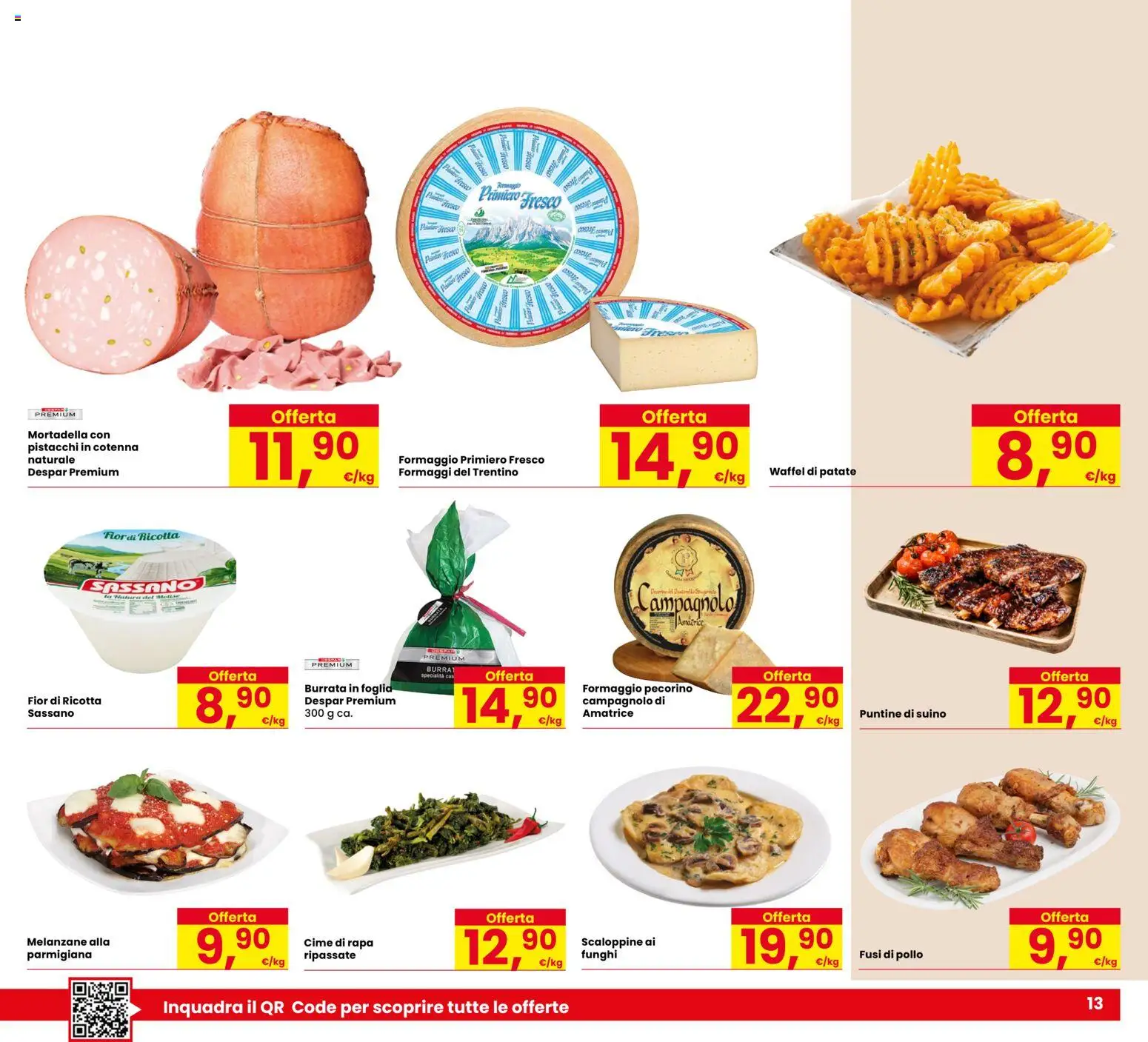 Volantino Despar del 22.01.2026 | Pagina: 13 | Prodotti: Funghi, Pistacchi, Pecorino, Burrata