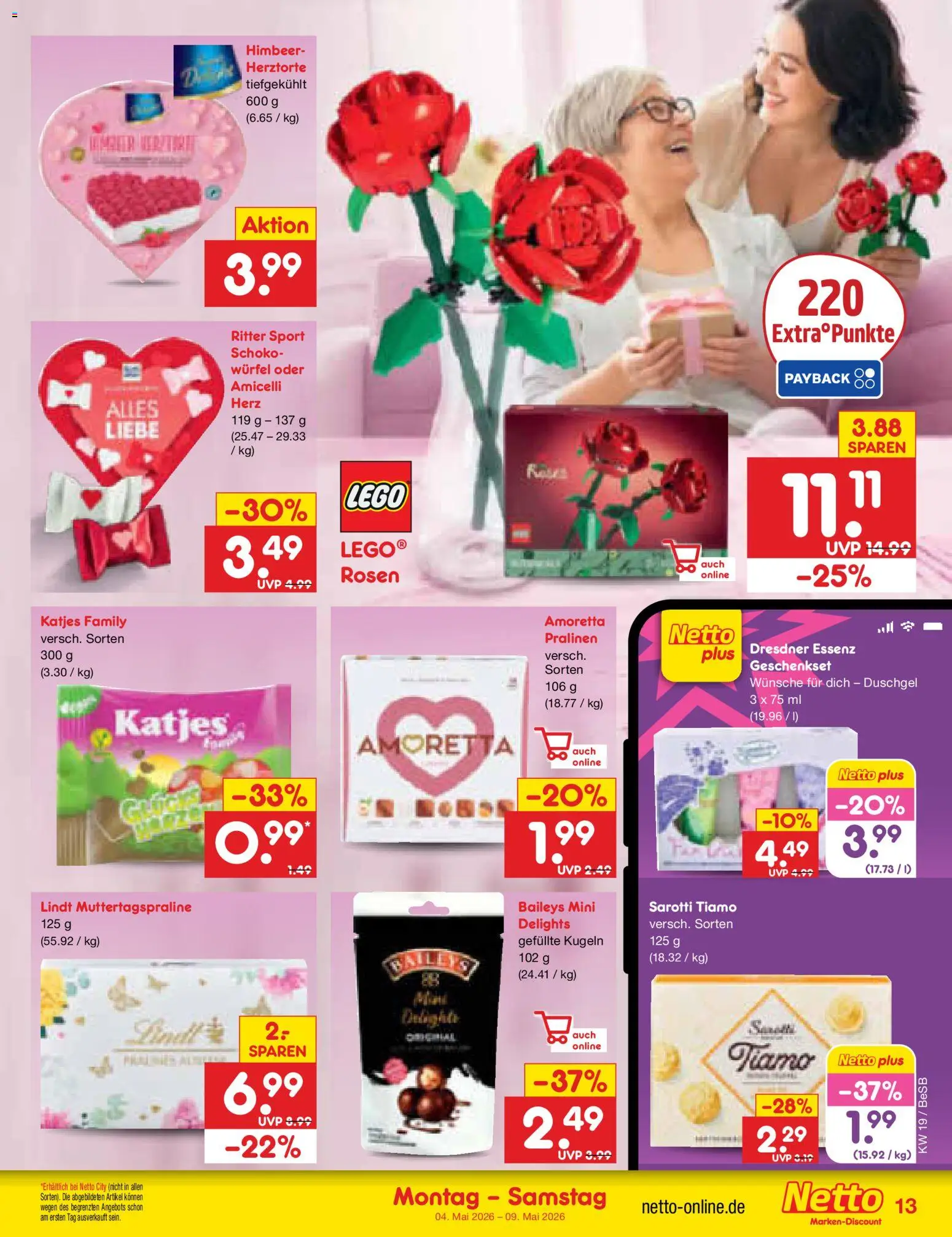Netto Marken-Discount Prospekt 	 – gültig ab 04.05.2026 | Seite: 15 | Produkte: Ritter sport, Katjes, Baileys, Lindt