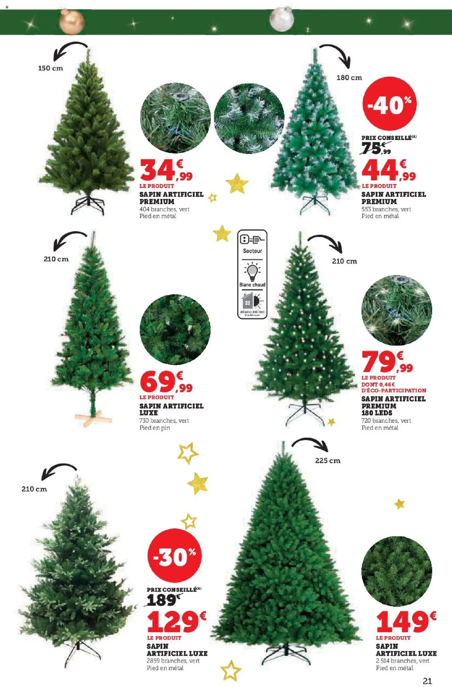 {H1} | Page: 21 | Produits: Sapin artificiel