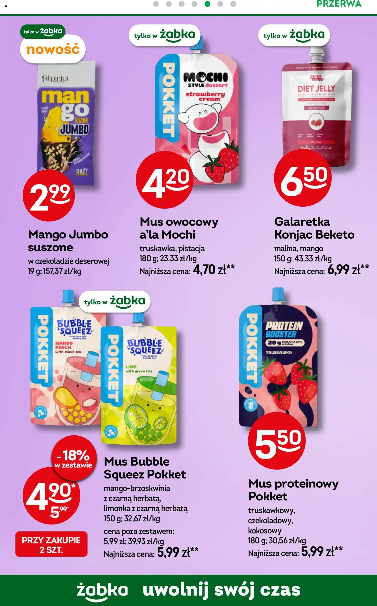 Żabka Gazetka od 30.12.2025 | Strona: 42 | Produkty: Mango, Limonka, Galaretka, Herbata