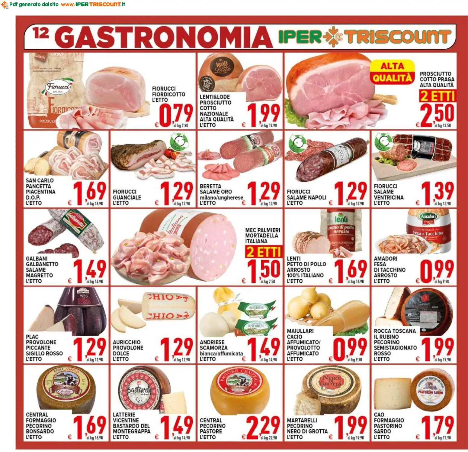 Volantino Ipertriscount del 07.04.2026 | Pagina: 12 | Prodotti: Petto di Pollo, Salame, Pollo, Mortadella