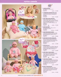 PUPPE BESTE FREUNDE, Tolles Geschenkset bestehend aus einer Puppe mit ihrem besten Freund dem Plüschteddy. Die Puppe hat eine Größe von ca. 35 cm und der Teddybär ist ca. 15 cm groß. Zubehör: Schnuller, Teller, Löffel und Gabel. ab 27.10.2025 gültig | Seite: 58