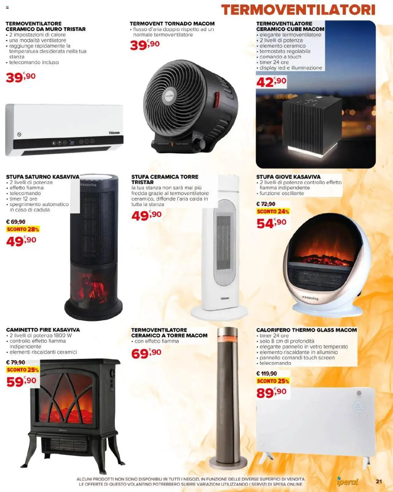Volantino Iperal del 01.10.2025 | Pagina: 21 | Prodotti: Ventilatore, Telecomando, Stufa, Alluminio