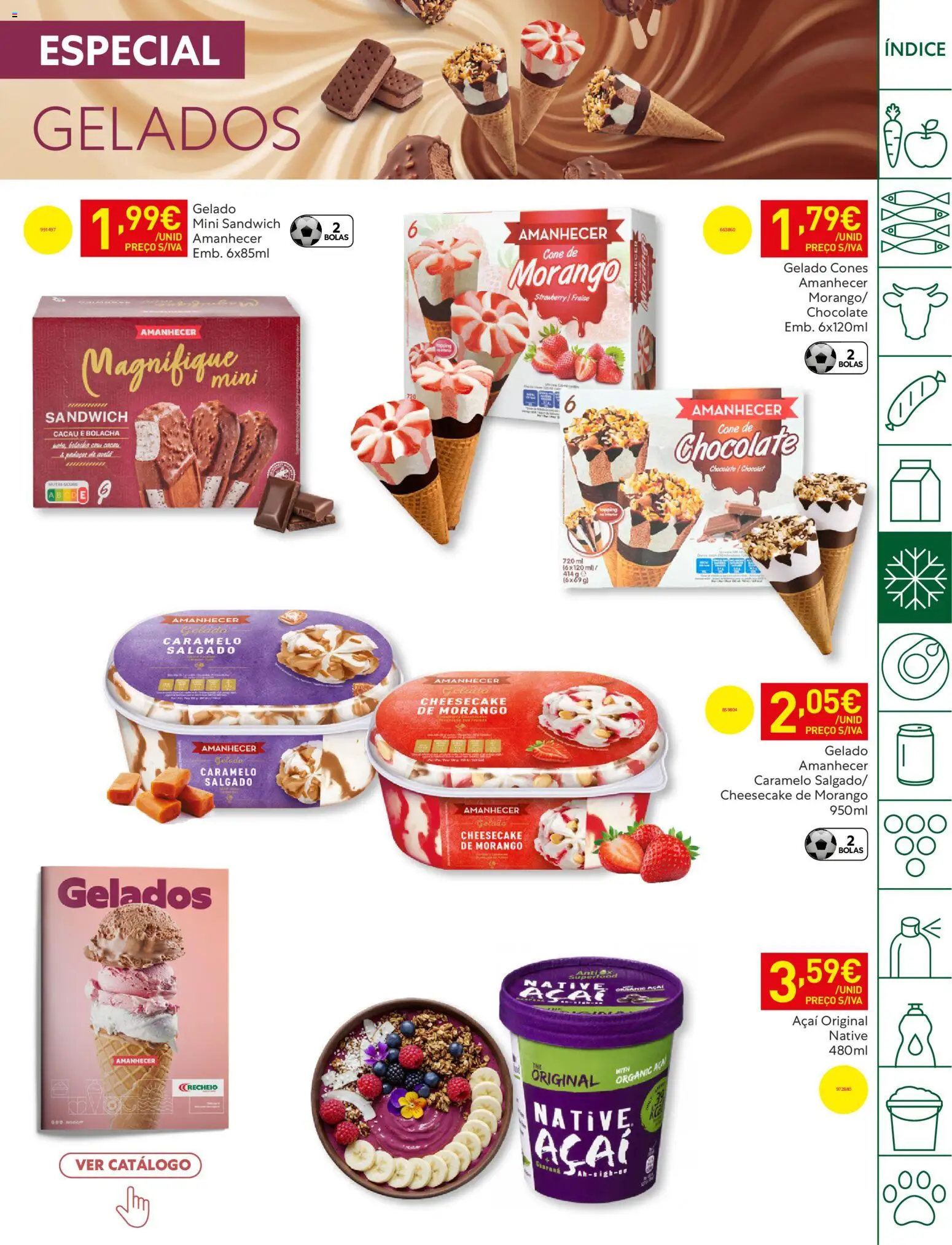 Recheio folheto │ válido de 21.04.2026 | Página: 21 | Produtos: Açai, Gelado, Chocolate