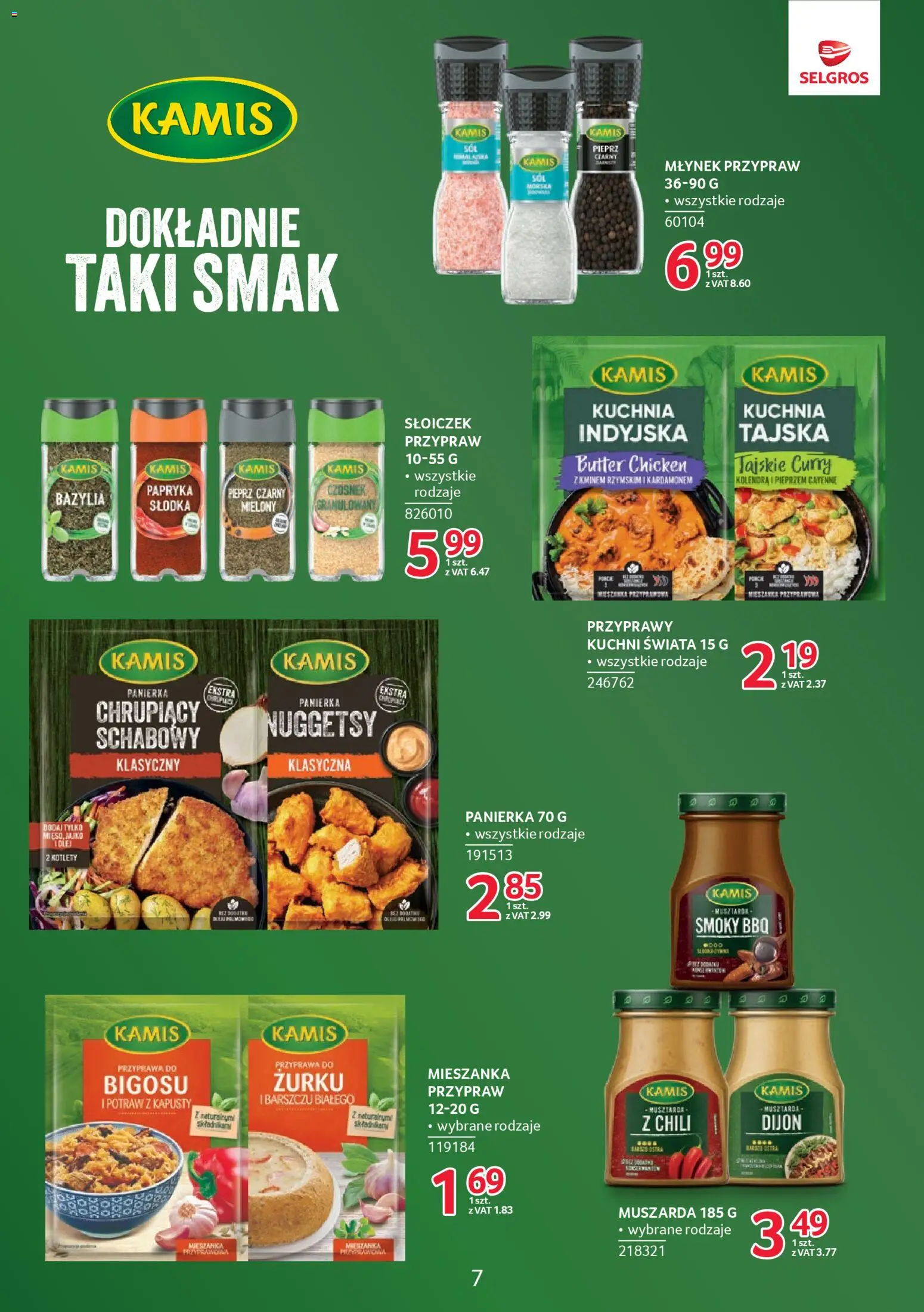 Selgros cash&carry gazetka - Oferta Spożywcza od 05.03.2026 | Strona: 7 | Produkty: Czosnek, Chili, Curry, Papryka