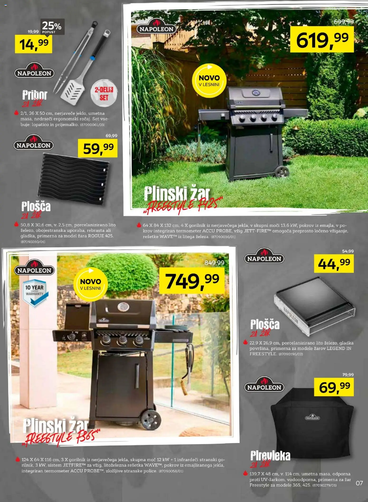 Novi XXXL Lesnina katalog ponudbe – veljaven od 07.04.2026 | Stran: 7 | Izdelki: Pribor, Plinski žar, Zar, Termometer