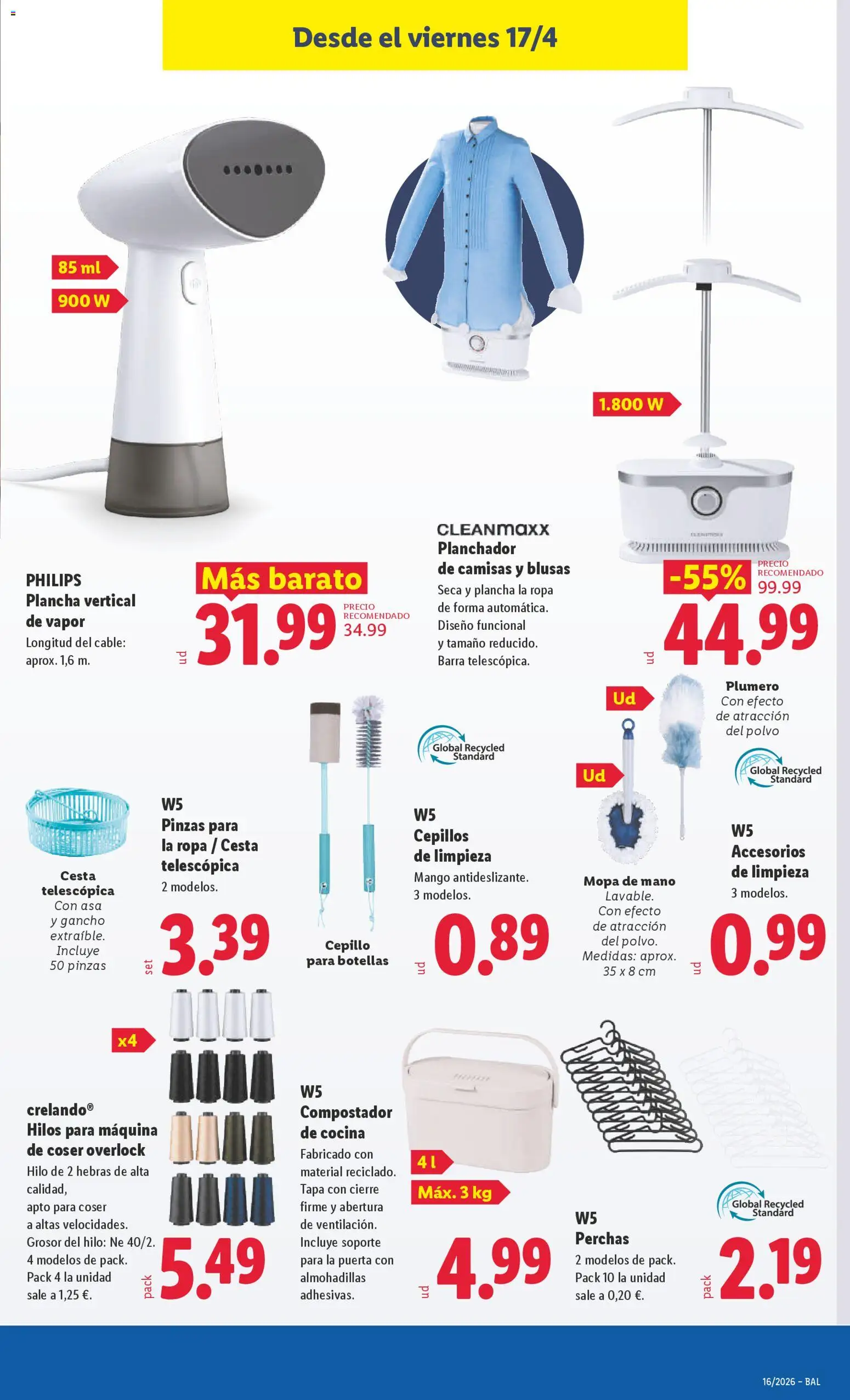 Lidl folleto de bazar │ válido desde el 13.04.2026 | Página: 21 | Productos: Cepillo, Cable, Cocina, Plancha
