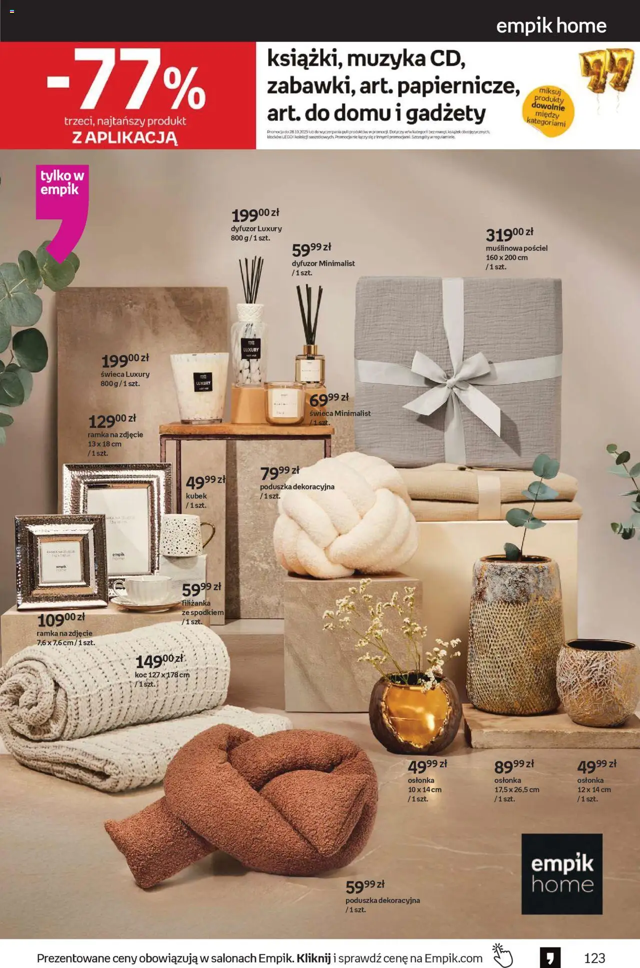 Empik promocje od 15.10.2025 | Strona: 123 | Produkty: Poduszka, Koc, Lego, Ramka