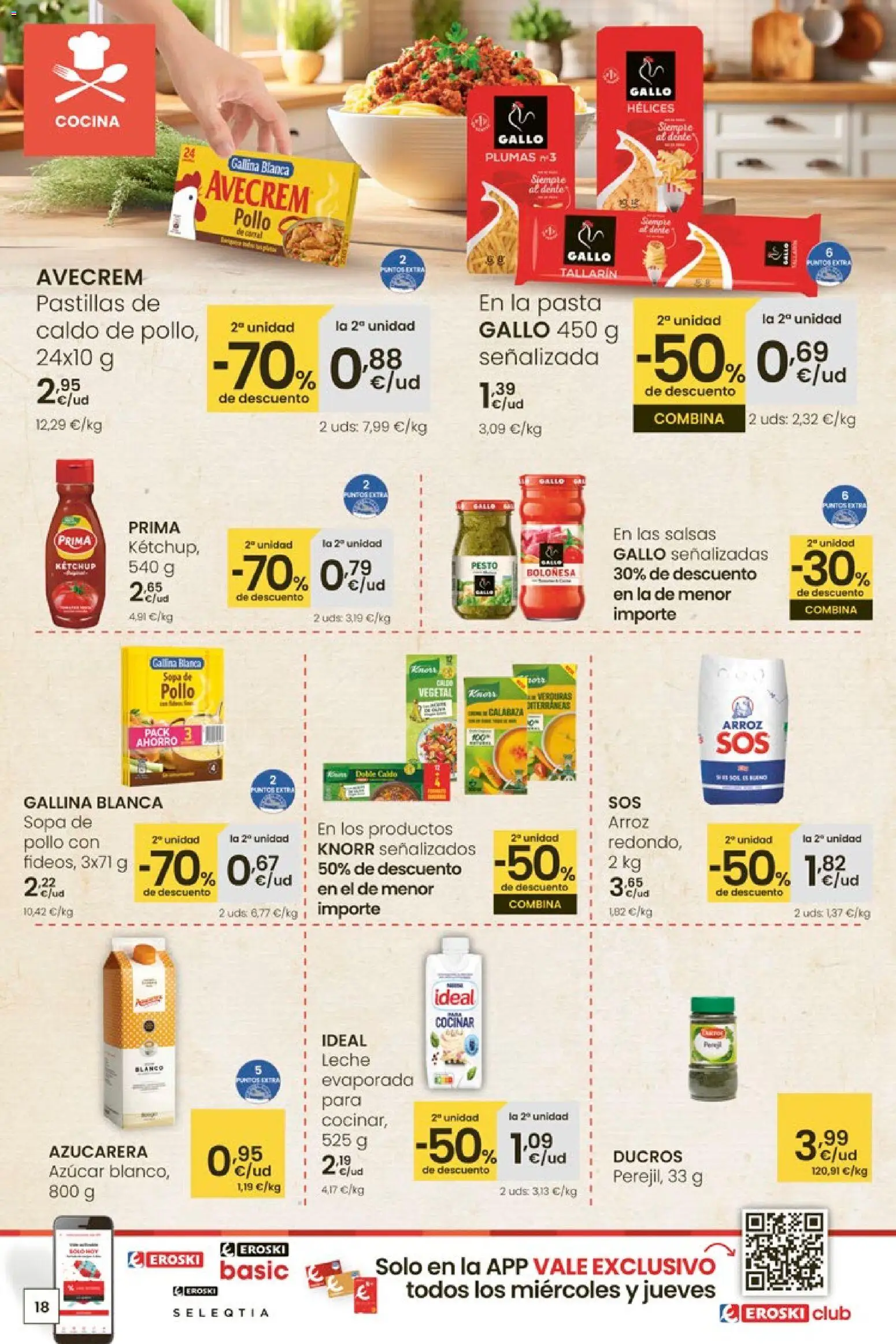 Eroski - Para un enero más ligero │ válido desde el 05.01.2026 | Página: 18 | Productos: Πράσινο τσάι, Arroz, Pasta, Cocina