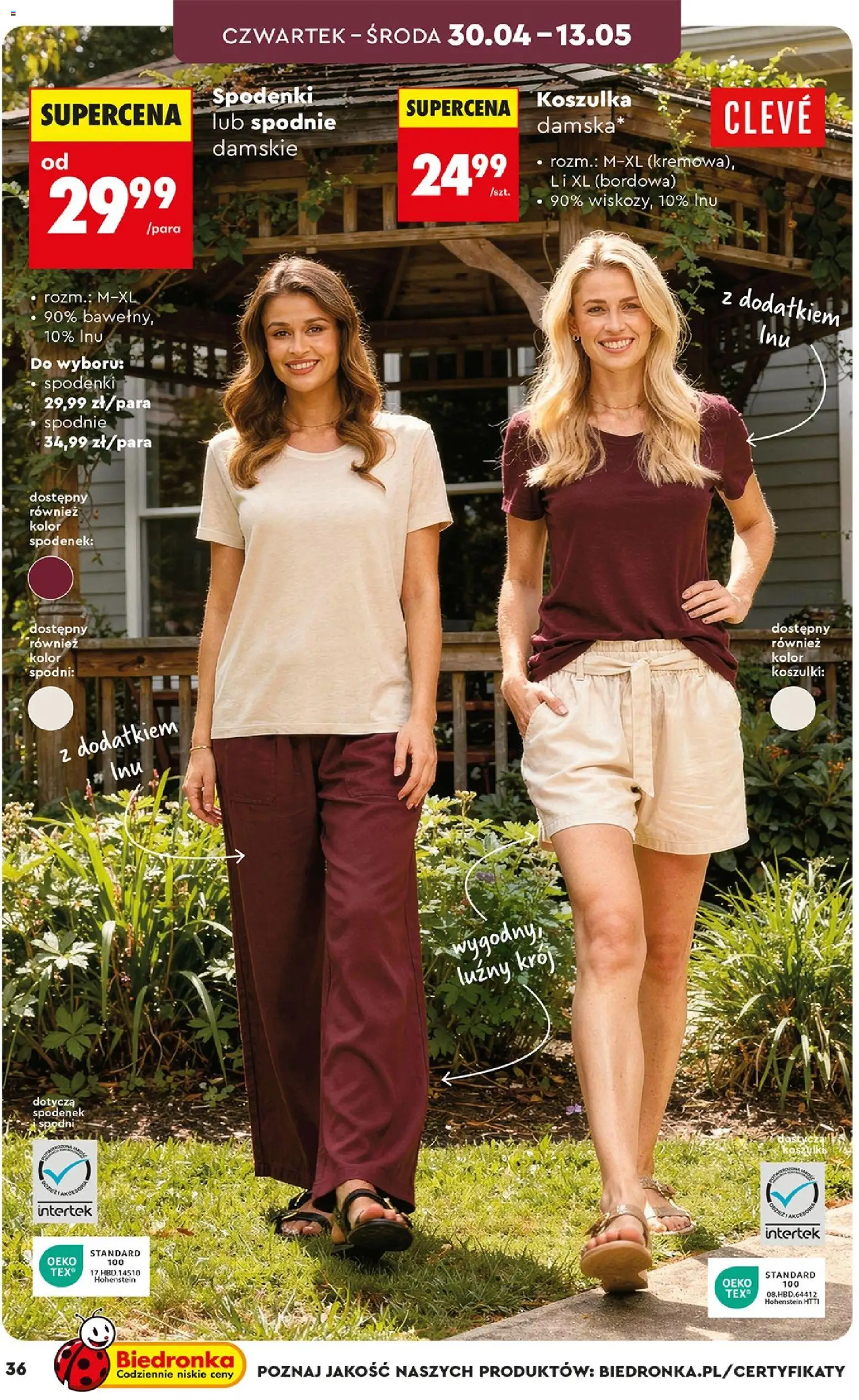 Biedronka gazetka - Hity i inspiracje od 25.04.2026 | Strona: 36 | Produkty: Spodnie, Spodenki