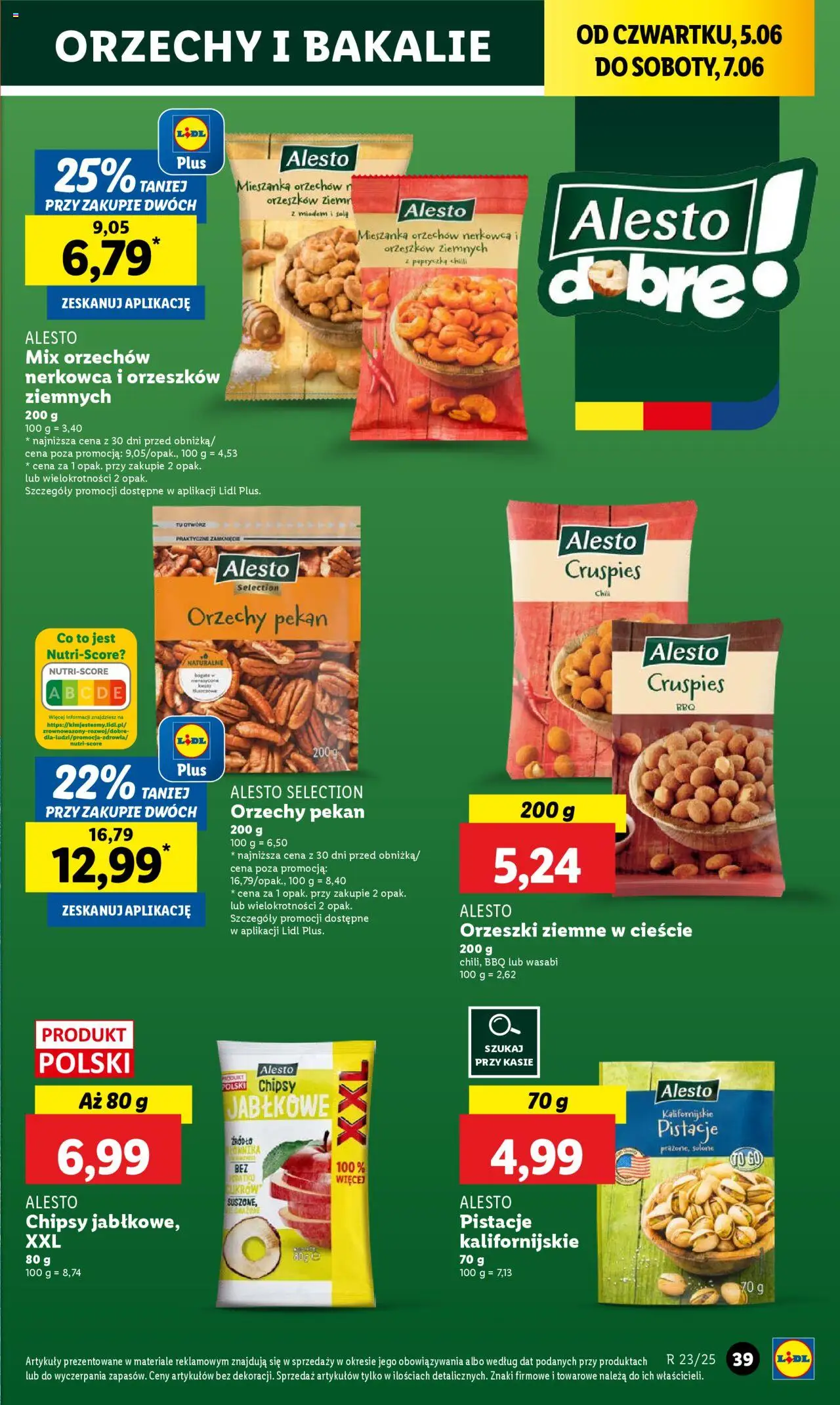 Lidl Gazetka od 05.06.2025 | Strona: 49 | Produkty: Chipsy, Orzeszki ziemne, Chipsy jabłkowe, Orzechy