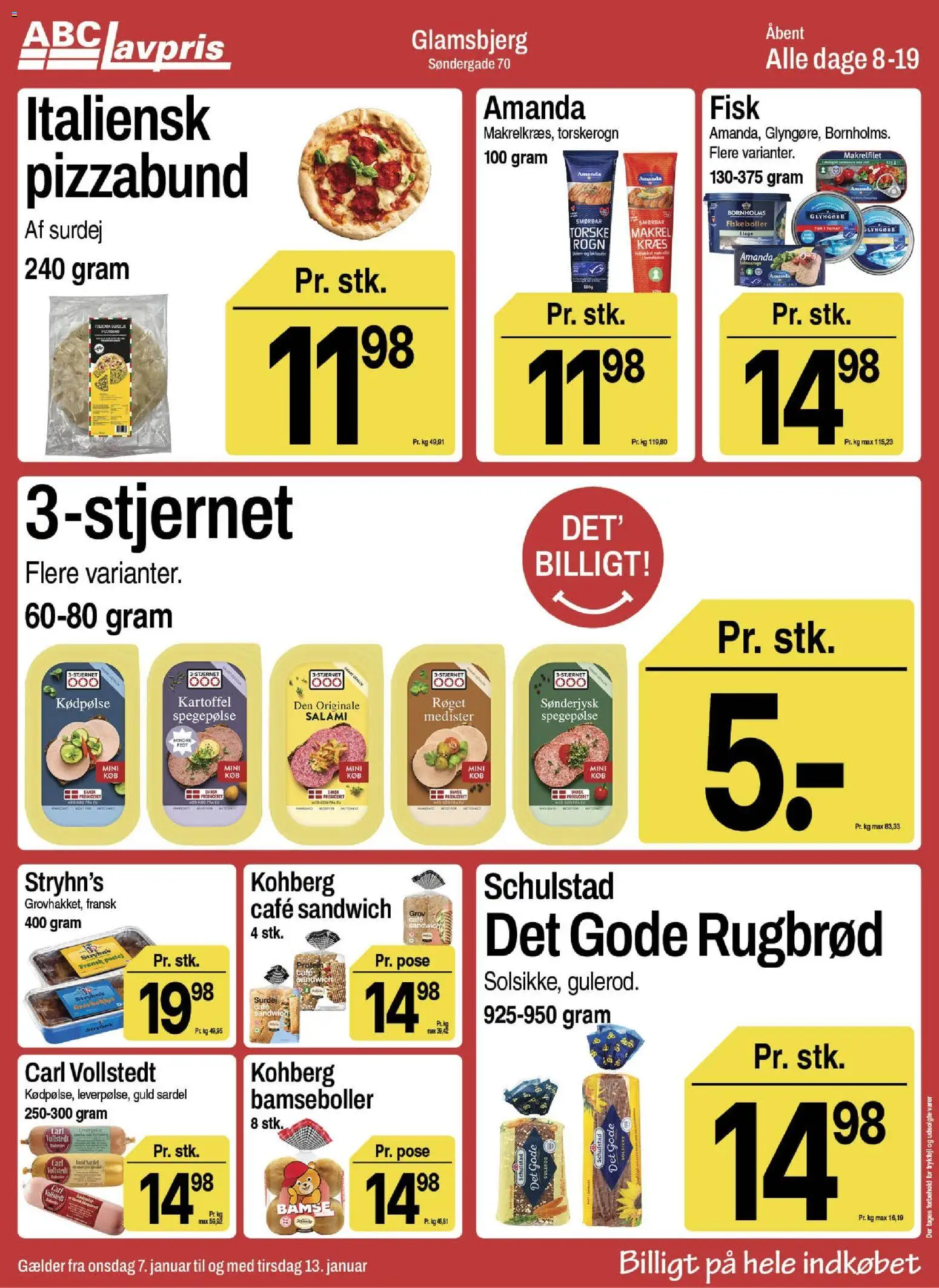 Abc Lavpris tilbudsavis – gyldig fra 07.01.2026 | Side: 6 | Produkter: Salami, Fisk, Makrel, Torskerogn