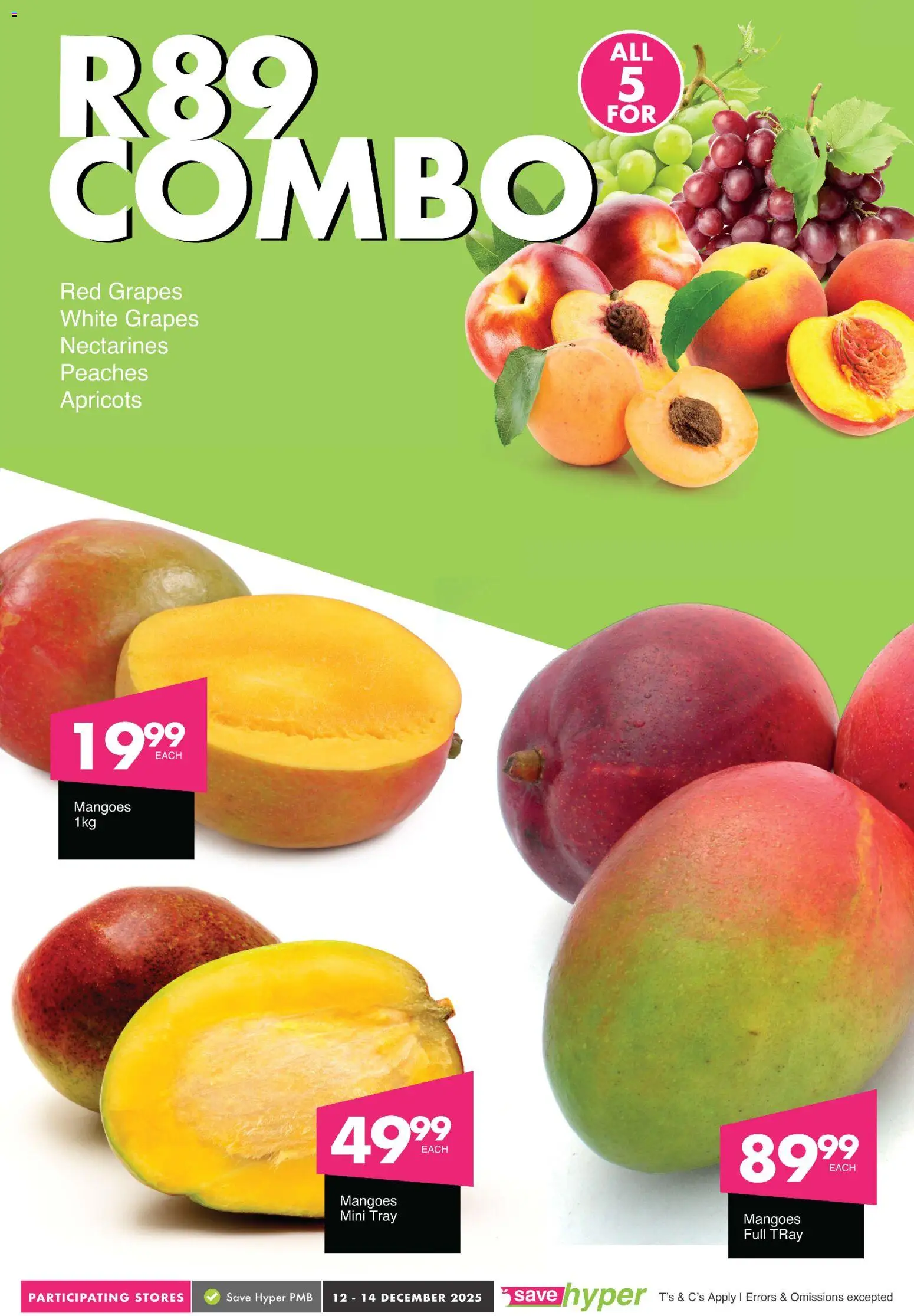New Save catalogue – valid from 12.12.2025 | Page: 5 | Products: Tray, Nectarines, Grapes