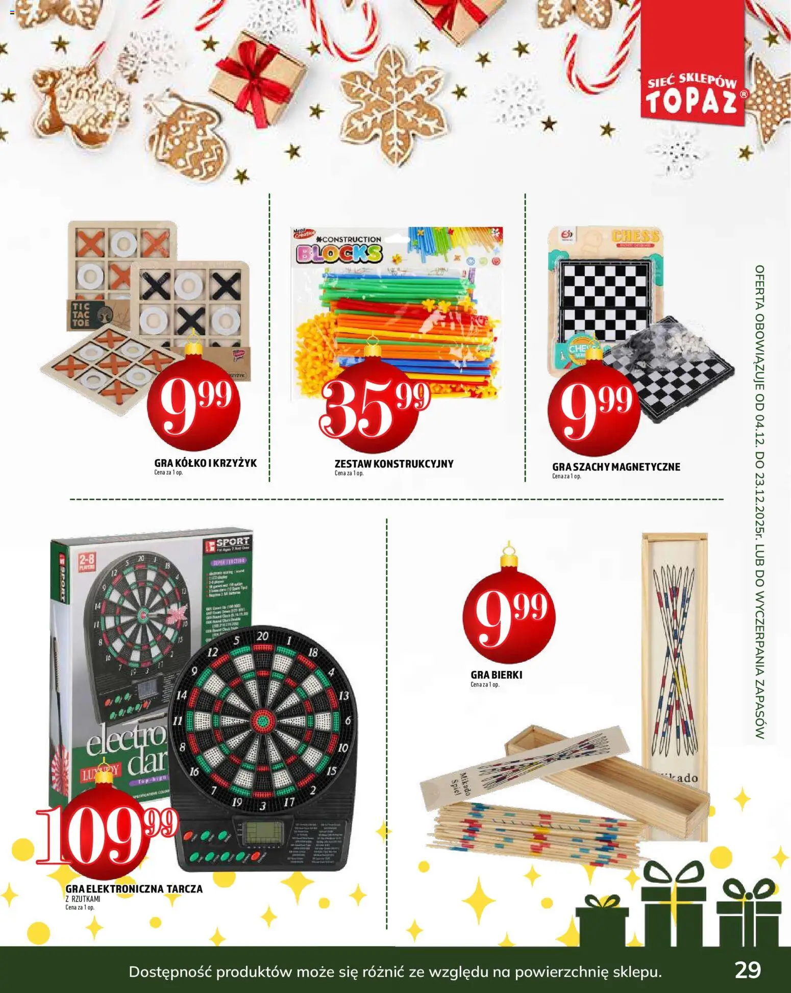 Topaz Gazetka - Podaruj dobre chwile od 04.12.2025 | Strona: 29 | Produkty: Gra