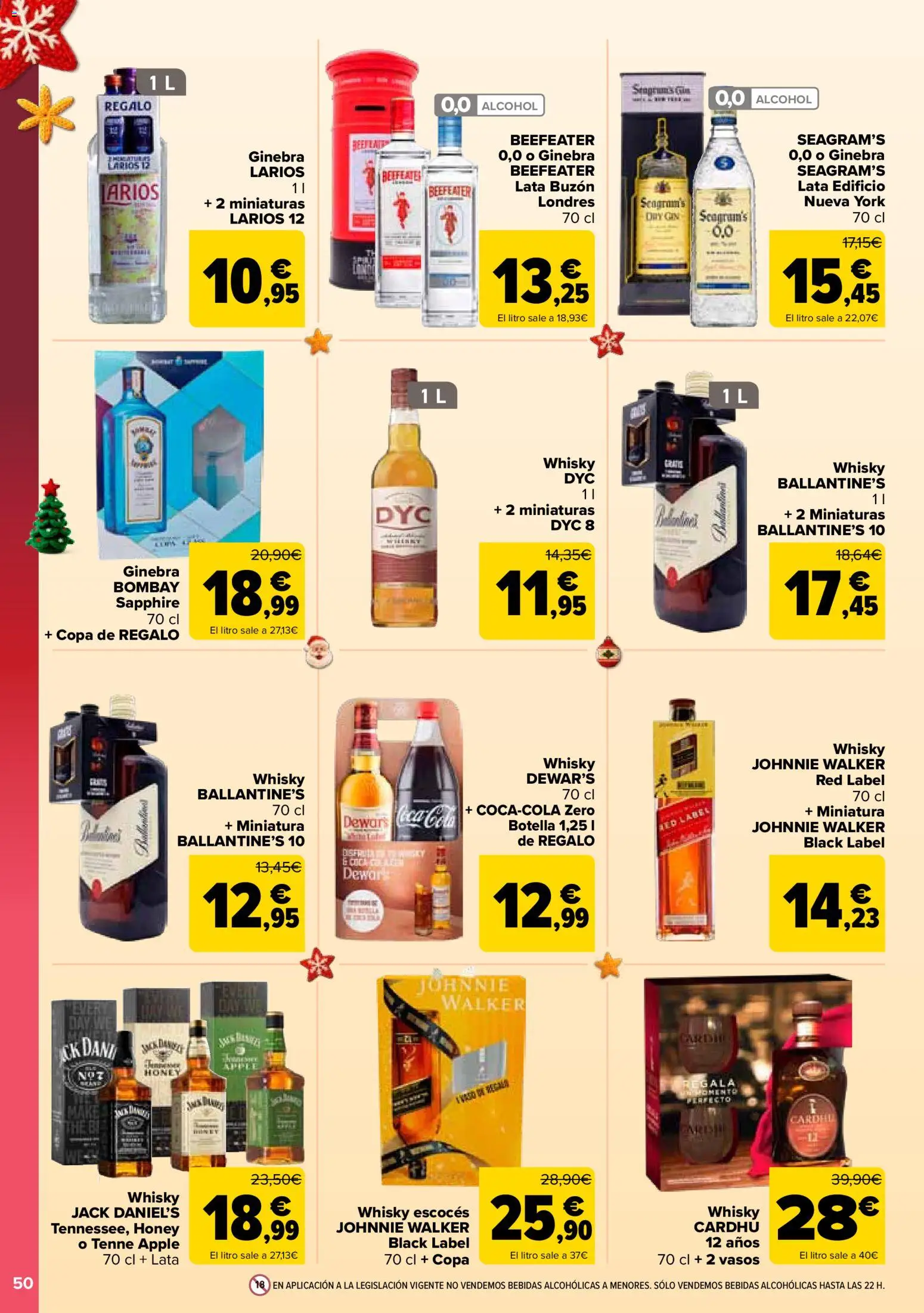Carrefour folleto │ válido desde el 12.12.2025 | Página: 52 | Productos: Vasos, Ginebra, Whisky, Apple