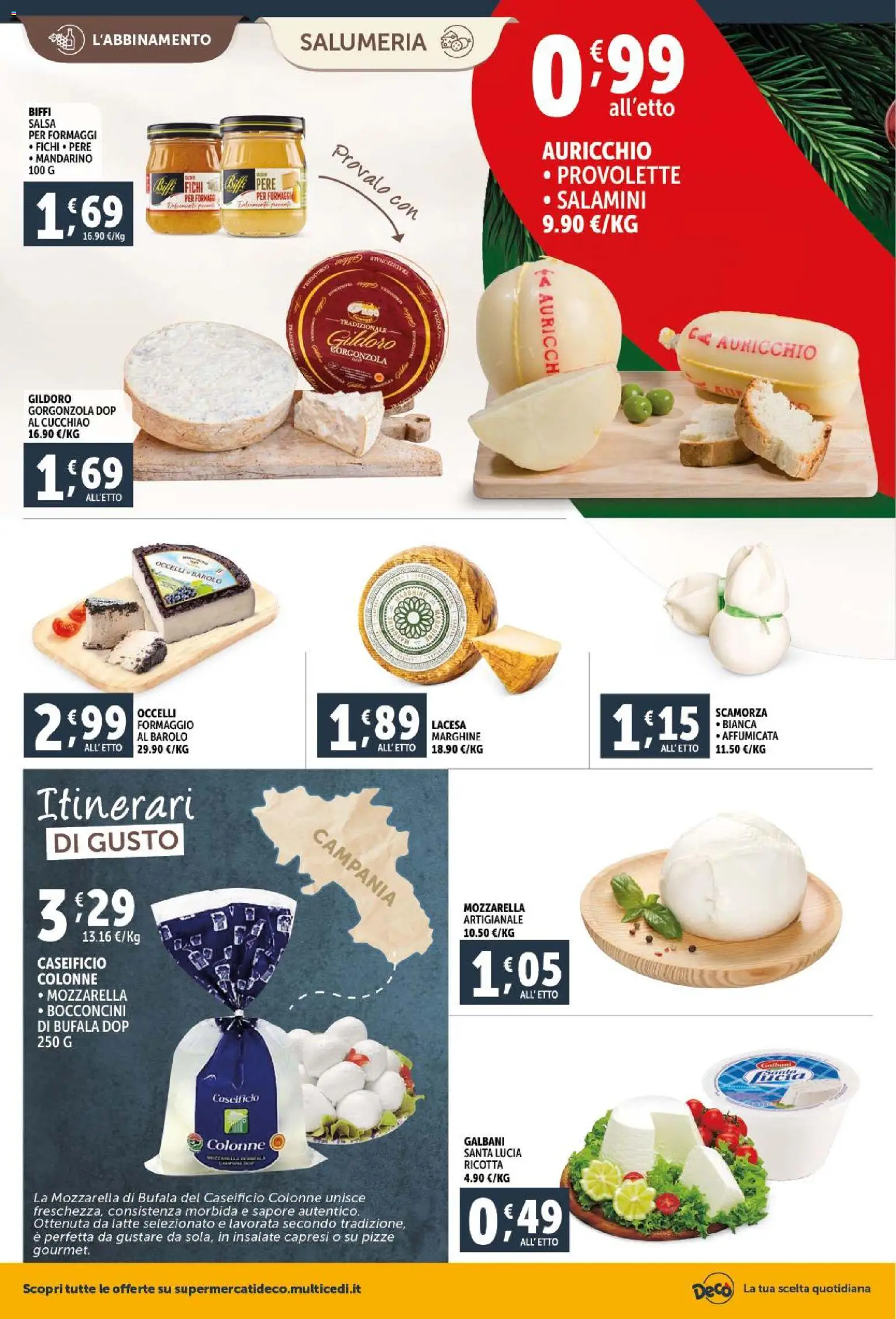 Volantino Decò del 15.12.2025 | Pagina: 10 | Prodotti: Salsa, Formaggio, Ricotta, Gorgonzola